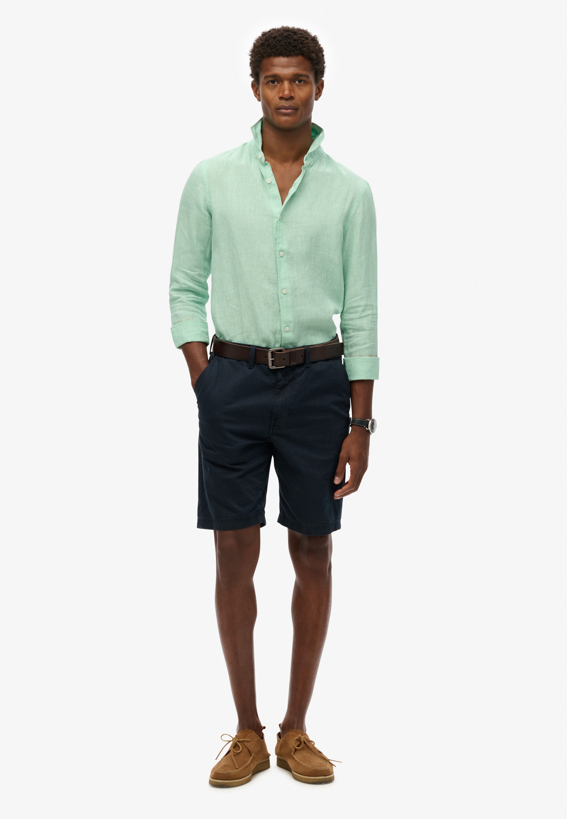 Superdry Langarmhemd »VACATION L/S LINEN SHIRT«