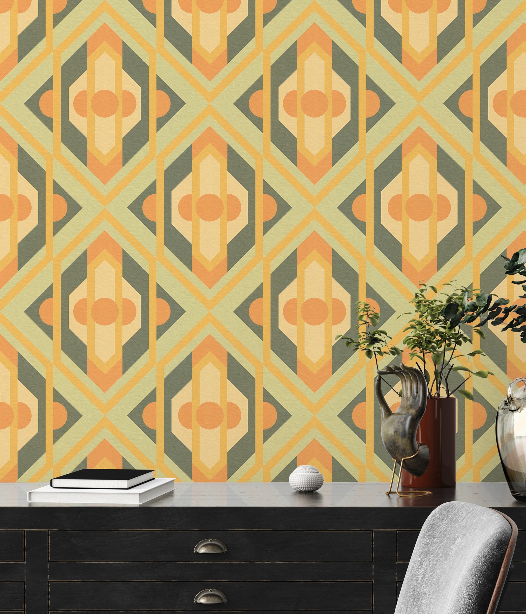 A.S. Création Vliestapete »Retro Chic 3D-Tapete Mustertapete Grafik 3D«, matt, Vliestapete Kunst für Schlafzimmer Küche Wohnzimmer 3D Design modern