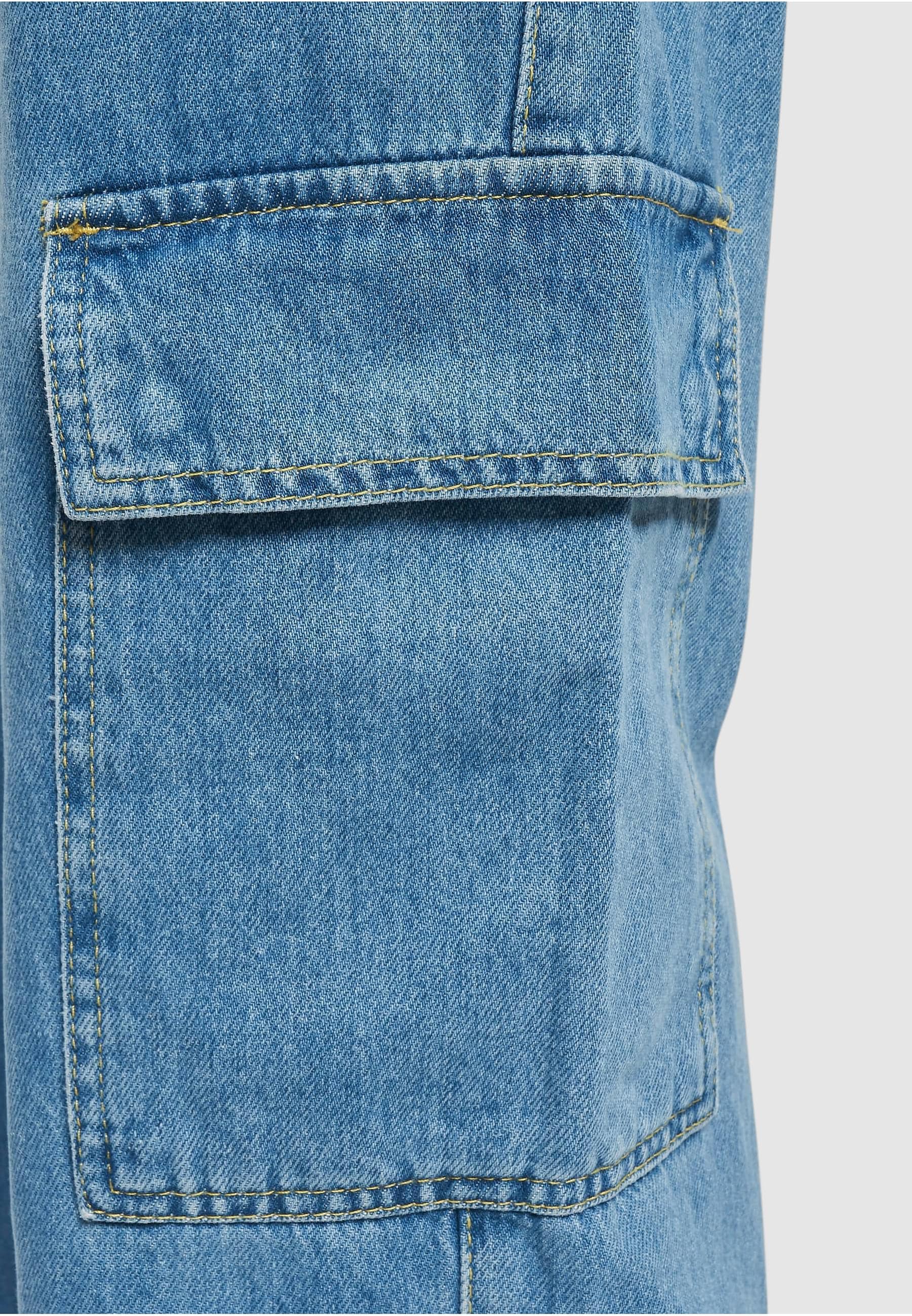 DEF Stoffhose »DEF Damen DEF Cargo Pants Denim«, (1 tlg.)