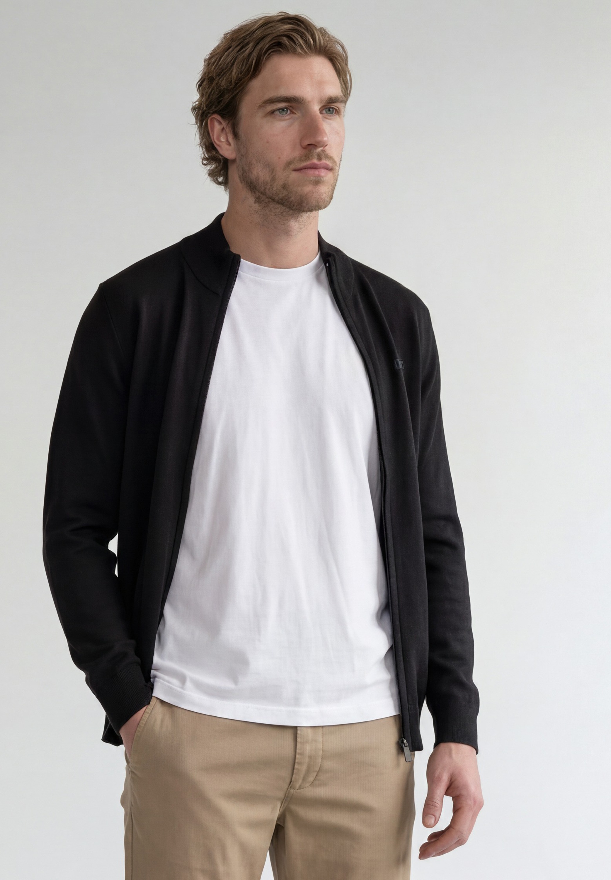 STREET ONE MEN Strickjacke aus reiner Baumwolle