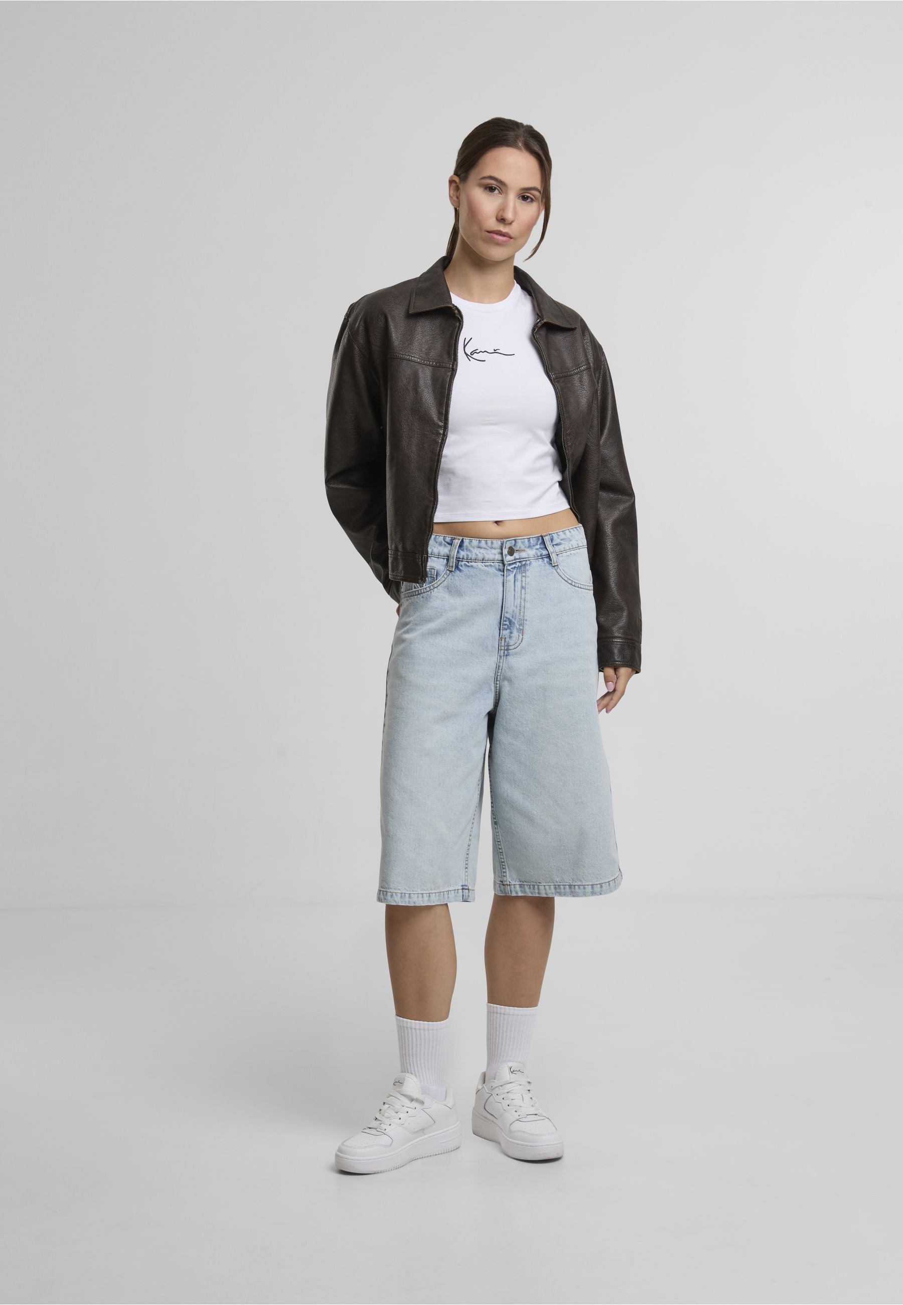 Karl Kani T-Shirt »Karl Kani Damen KKWQ22002WHT KK Small Signature Short Tee« 1 Stk.