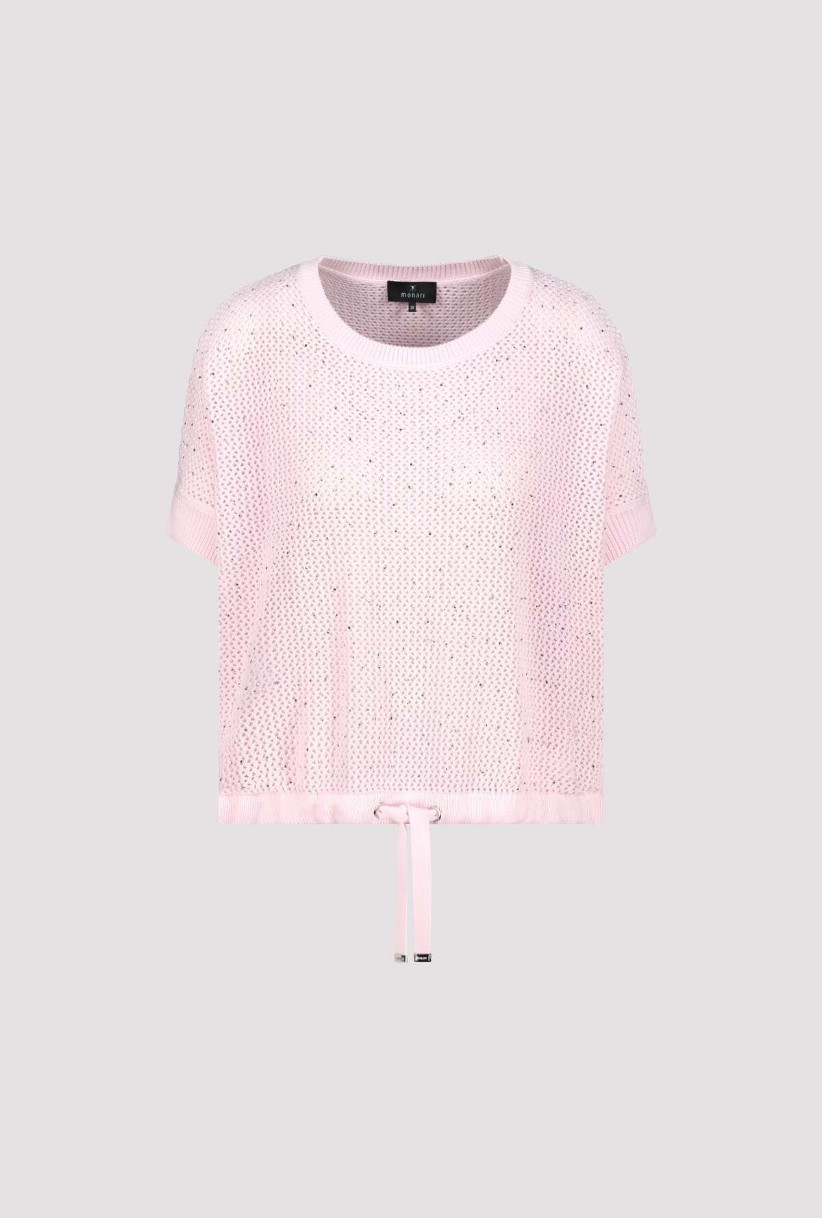 Monari Ajourpullover »Pullover Basic Schmuck« Regular fit mit Strasssteinen