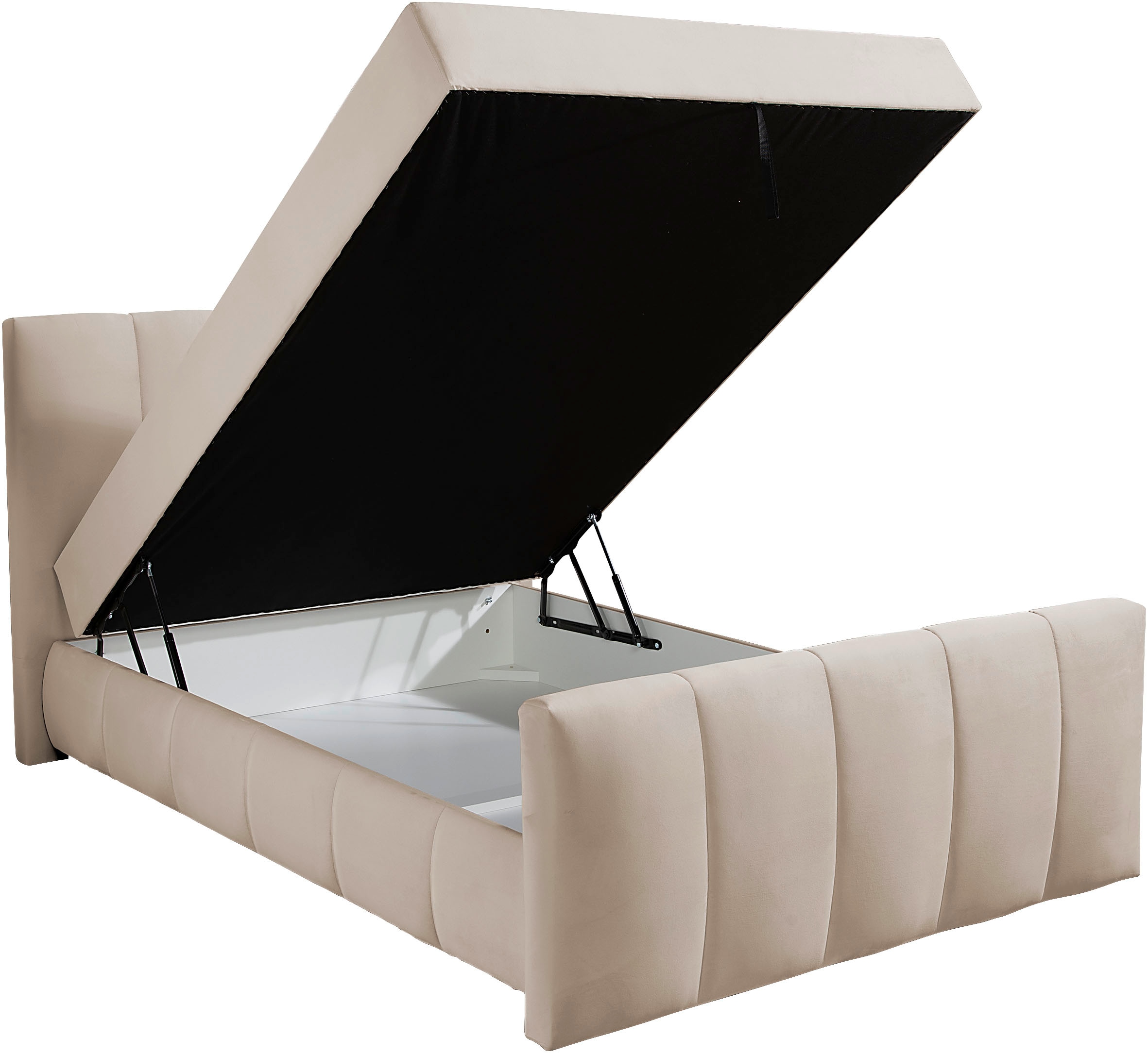 Home affaire Boxbett »Hanelore inkl. Bettkasten und Topper« Boxbett mit Bettkasten und Fußteil, inkl. Topper