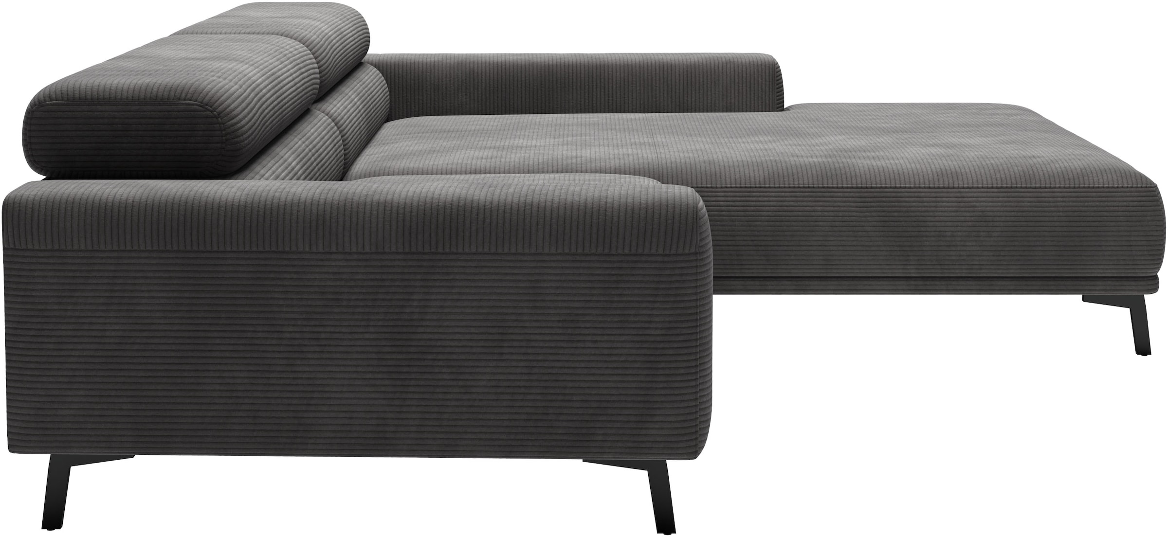 SCHÖNER WOHNEN-Kollektion Ecksofa »Tossa, Modernes Design trifft smarte Funktione, Breite 258 cm« Motorischer Sitzvorzug, Kopfteil-Funktion & Saugroboter-Höhe
