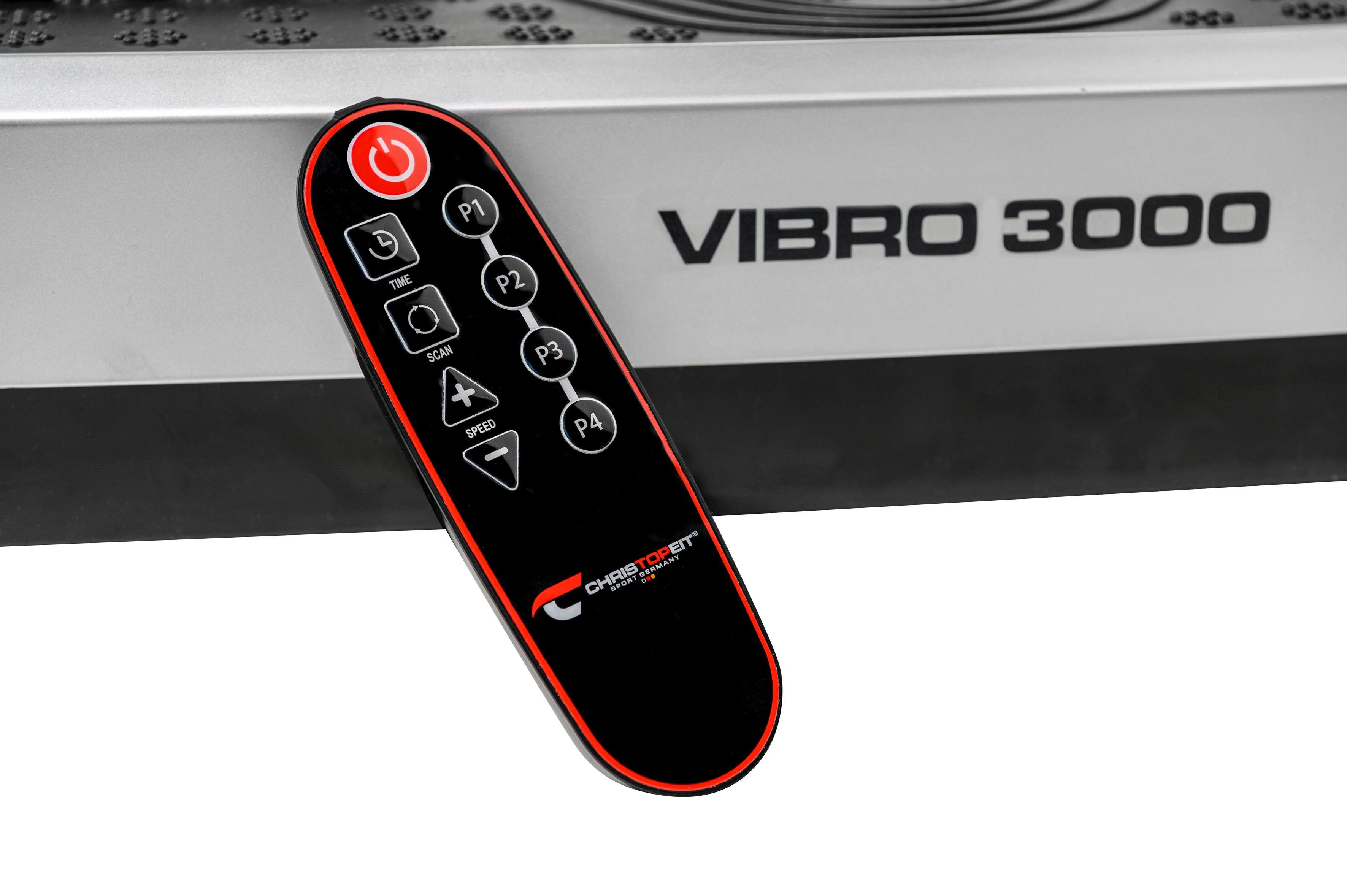 Thumbnail - Christopeit Sport Vibrationsplatte "Vibro 3000" 300 W mit Transportrollen und ausziehbaren Griff