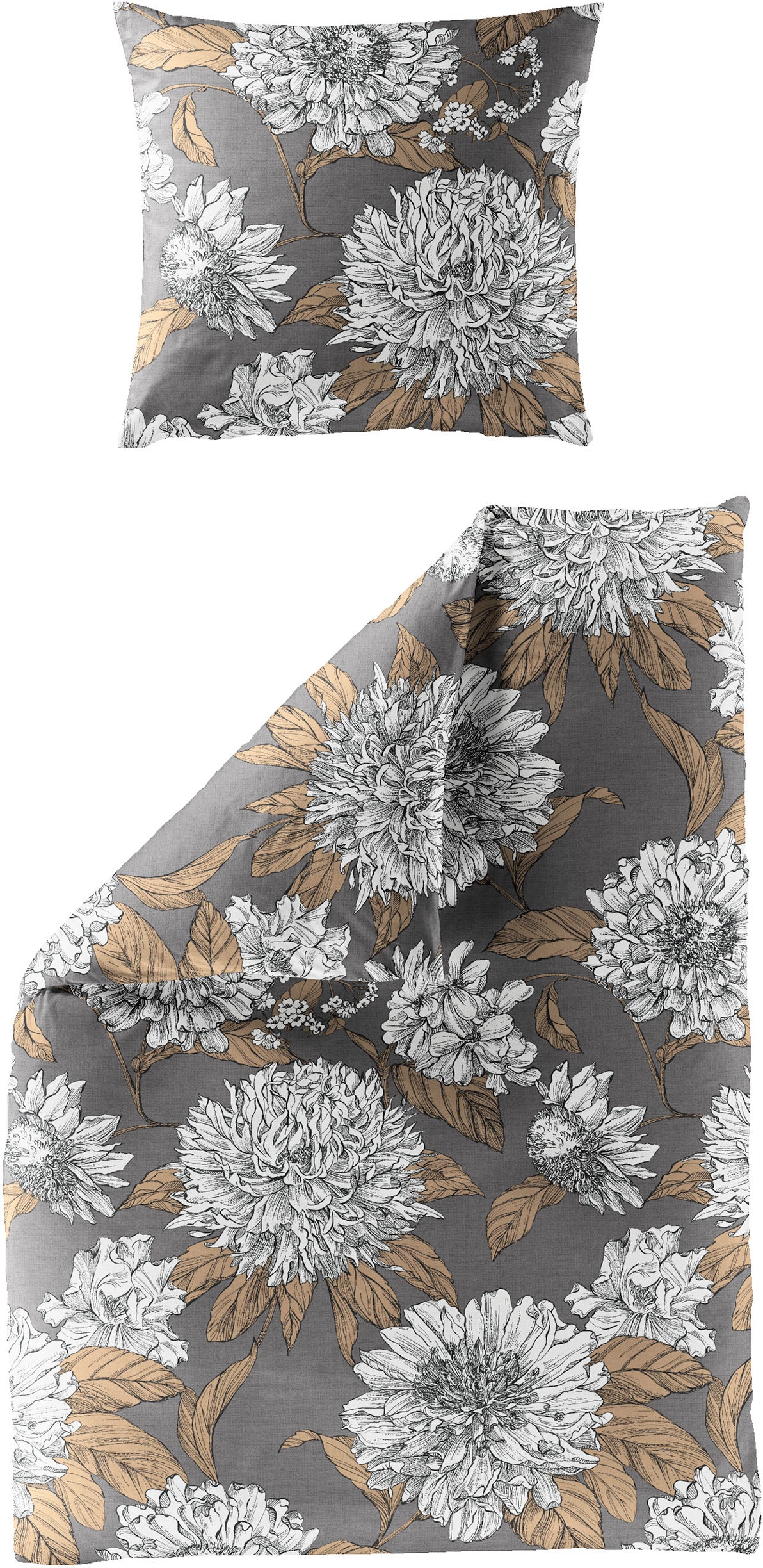 BIERBAUM Bettwäsche "4059" 2 Stk. Mako-Satin, 100 % Baumwolle, pflegeleicht günstig online kaufen