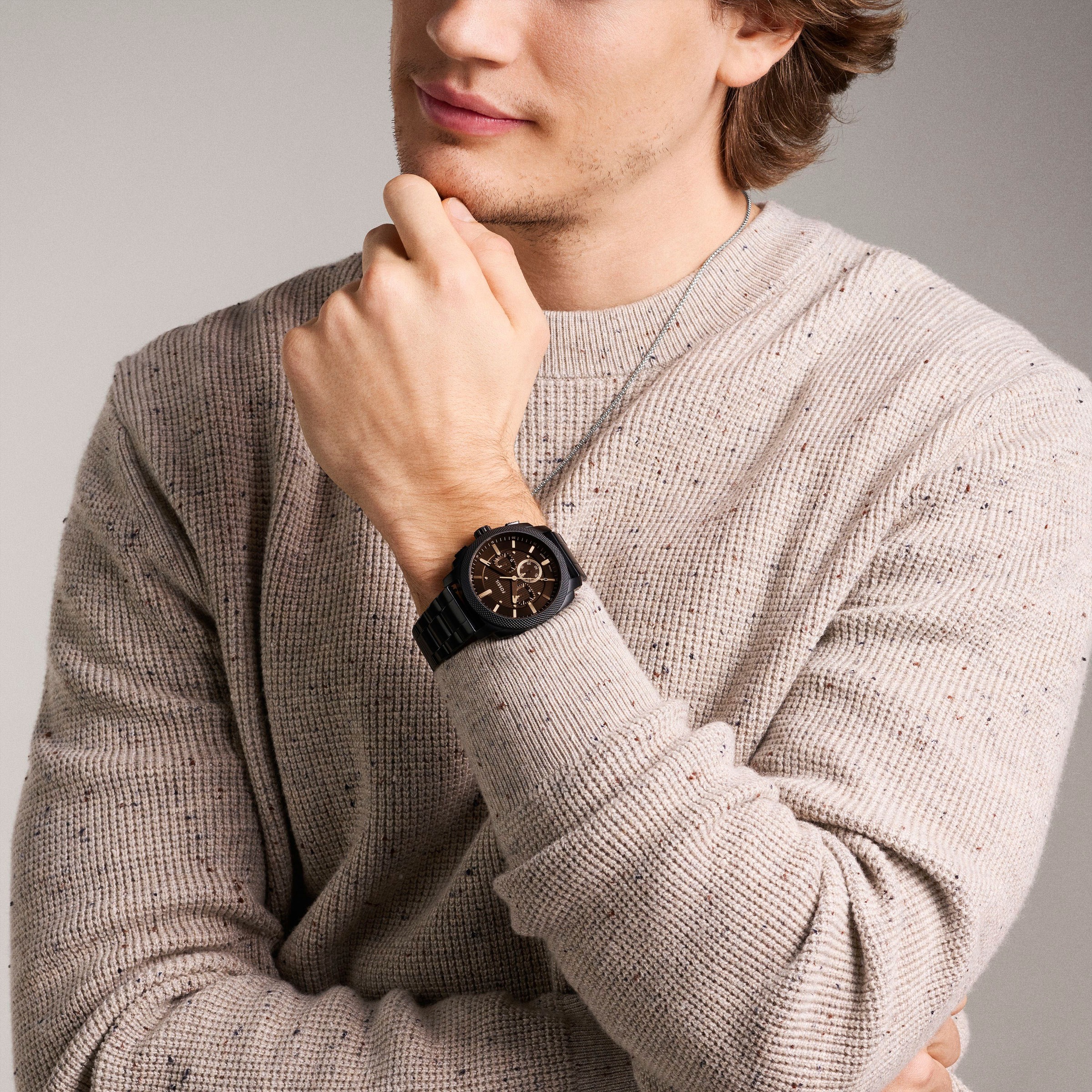 Fossil Chronograph »MACHINE (NEW GENERATION)«, Quarzuhr, Armbanduhr, Herrenuhr, Edelstahlarmband, analog