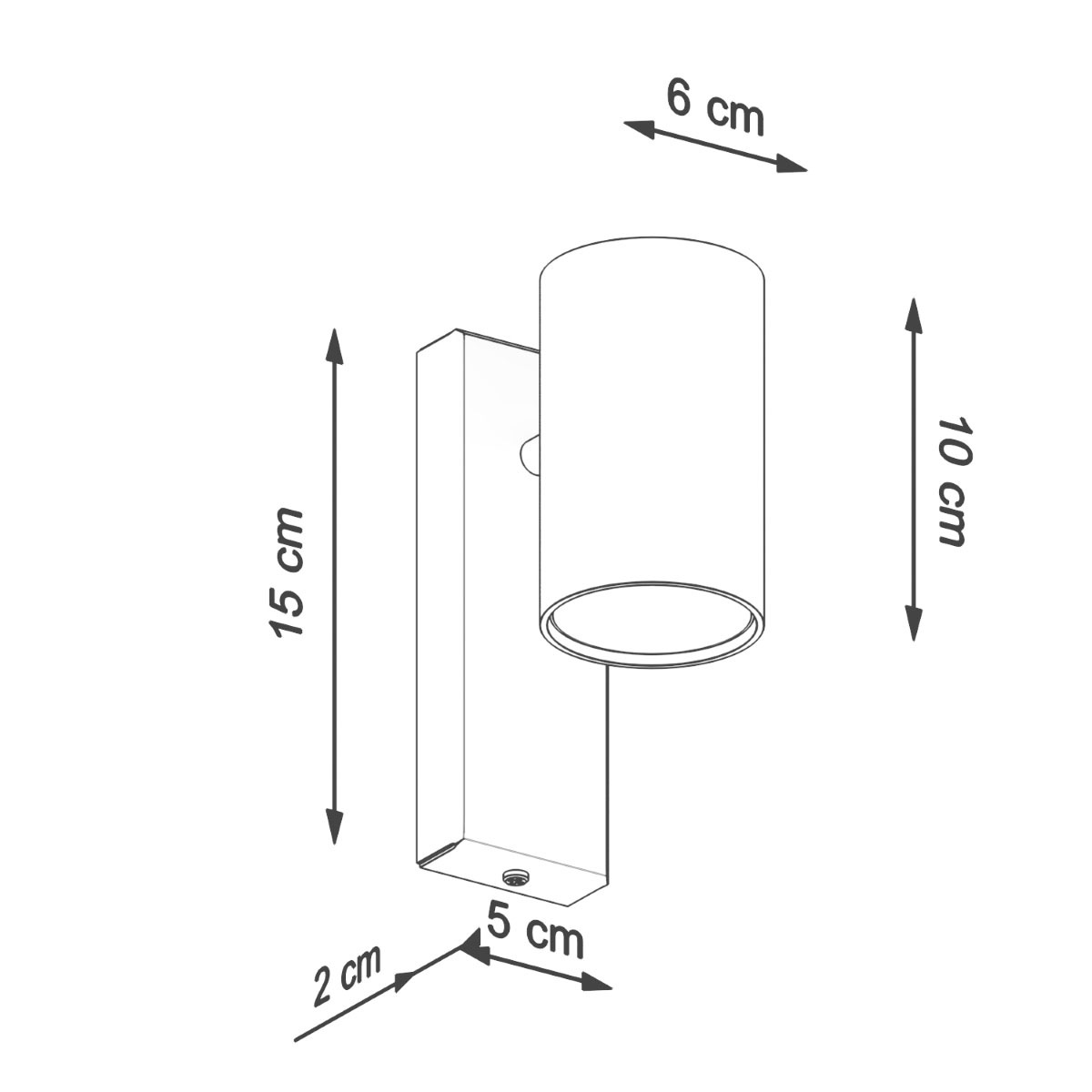 SOLLUX lighting Wandleuchte »UTTI«, 1 flammig, Leuchtmittel GU10 | ohne Leuchtmittel, leuchtet nieder