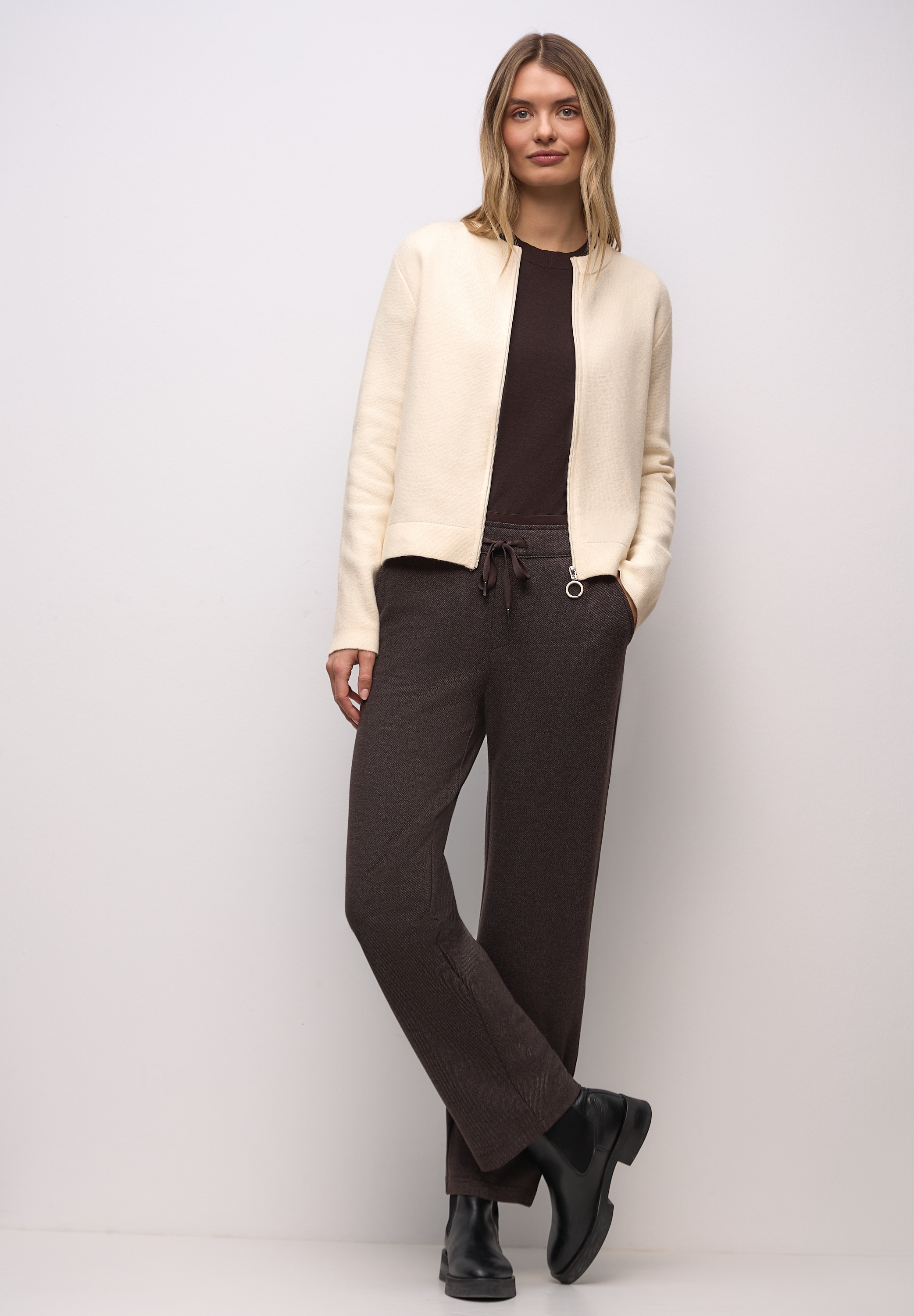 STREET ONE Strickpullover mit Rundhalsausschnitt