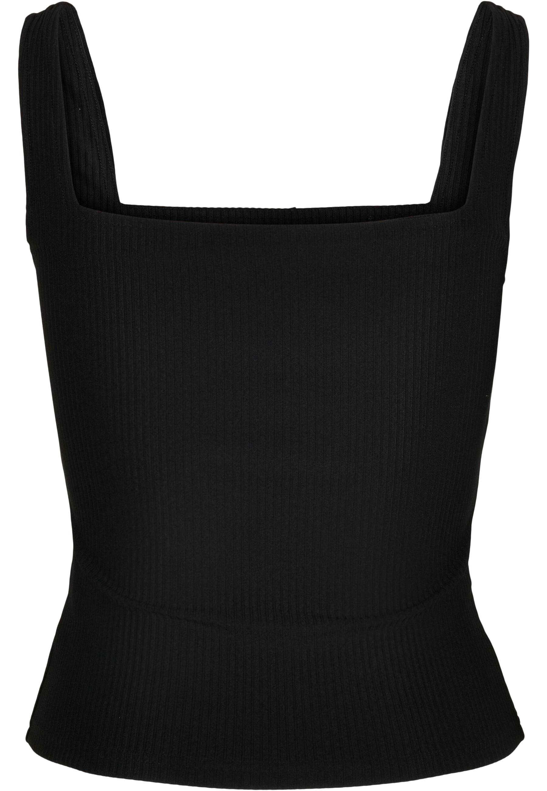 URBAN CLASSICS Muskelshirt »Urban Classics Damen Ladies Squard Neckline Rib Top«, (1 tlg.)