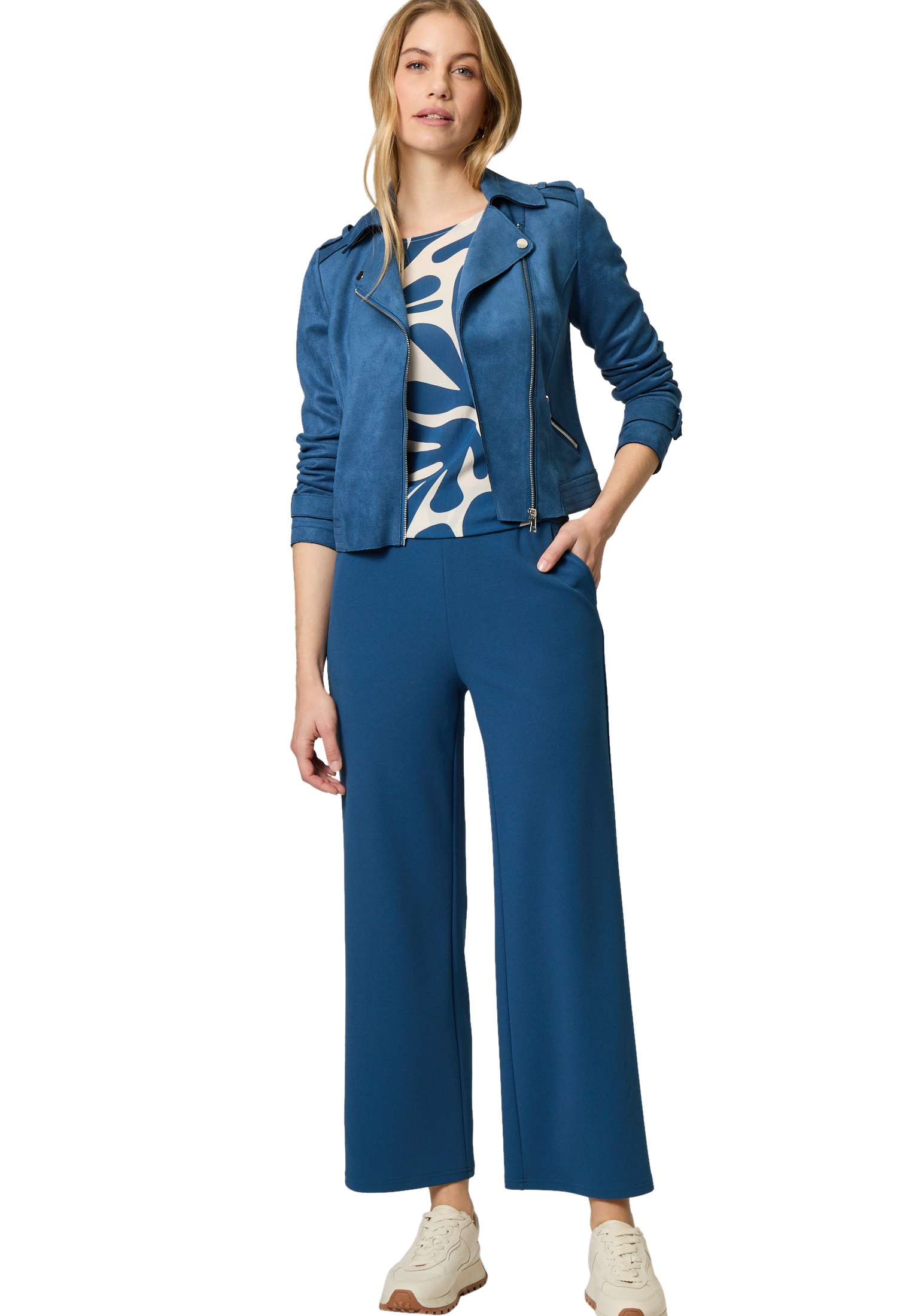 Zero Kurzarmshirt »zero Damen Viskoseshirt mit Print«, (1 tlg.), Plain/ohne Details