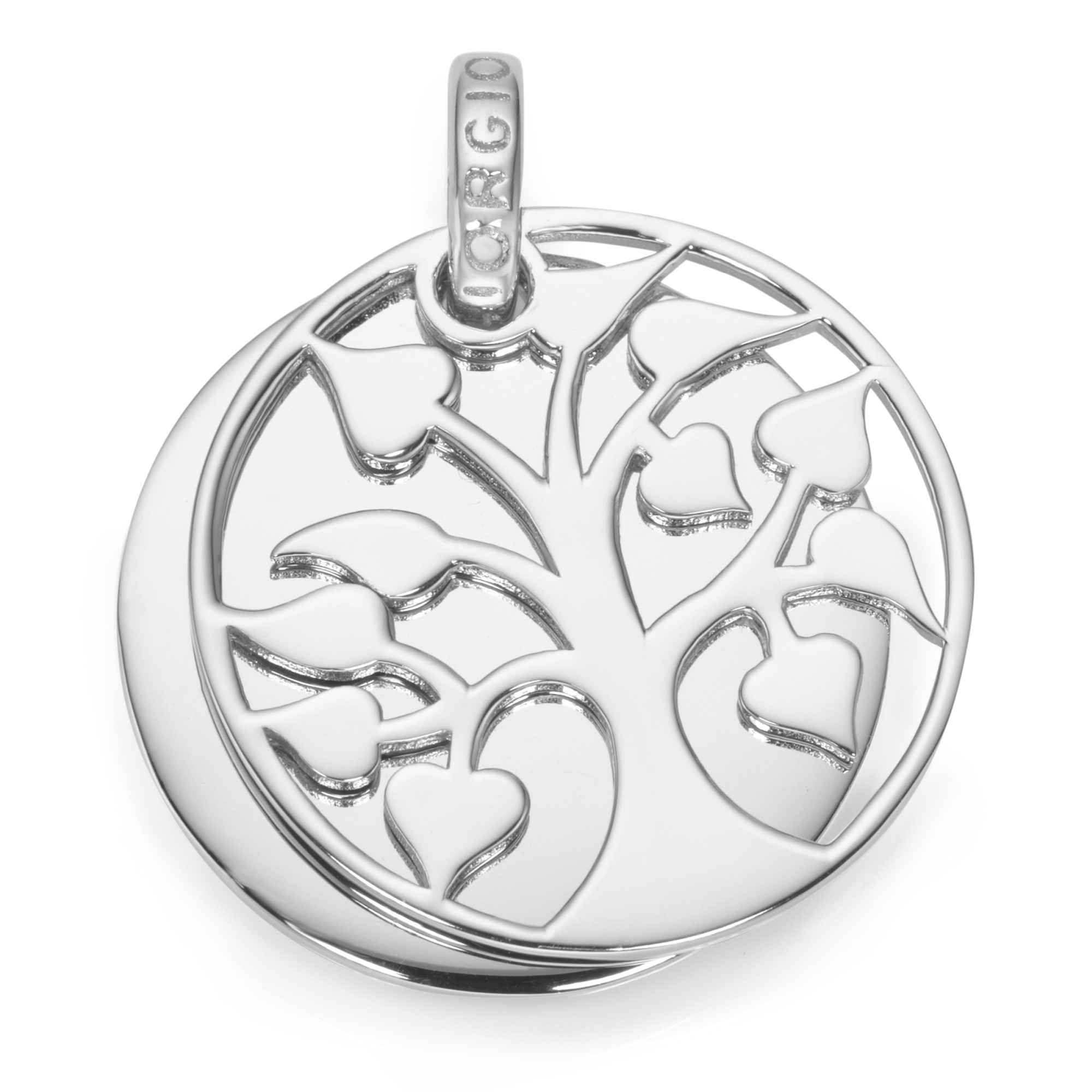 GIORGIO MARTELLO MILANO Kettenanhänger »Lebensbaum mit Gravurplatte, Silber 925«