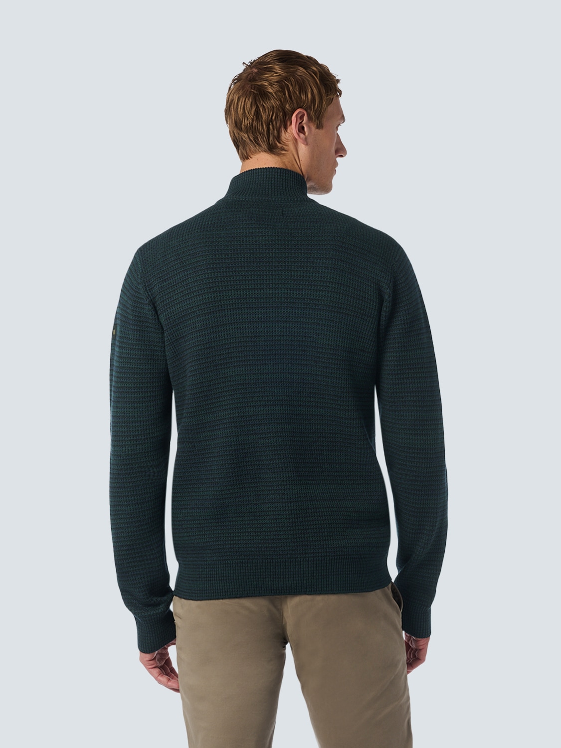 NO EXCESS Rollkragenpullover »No Excess Jacquard-Strickjacke«