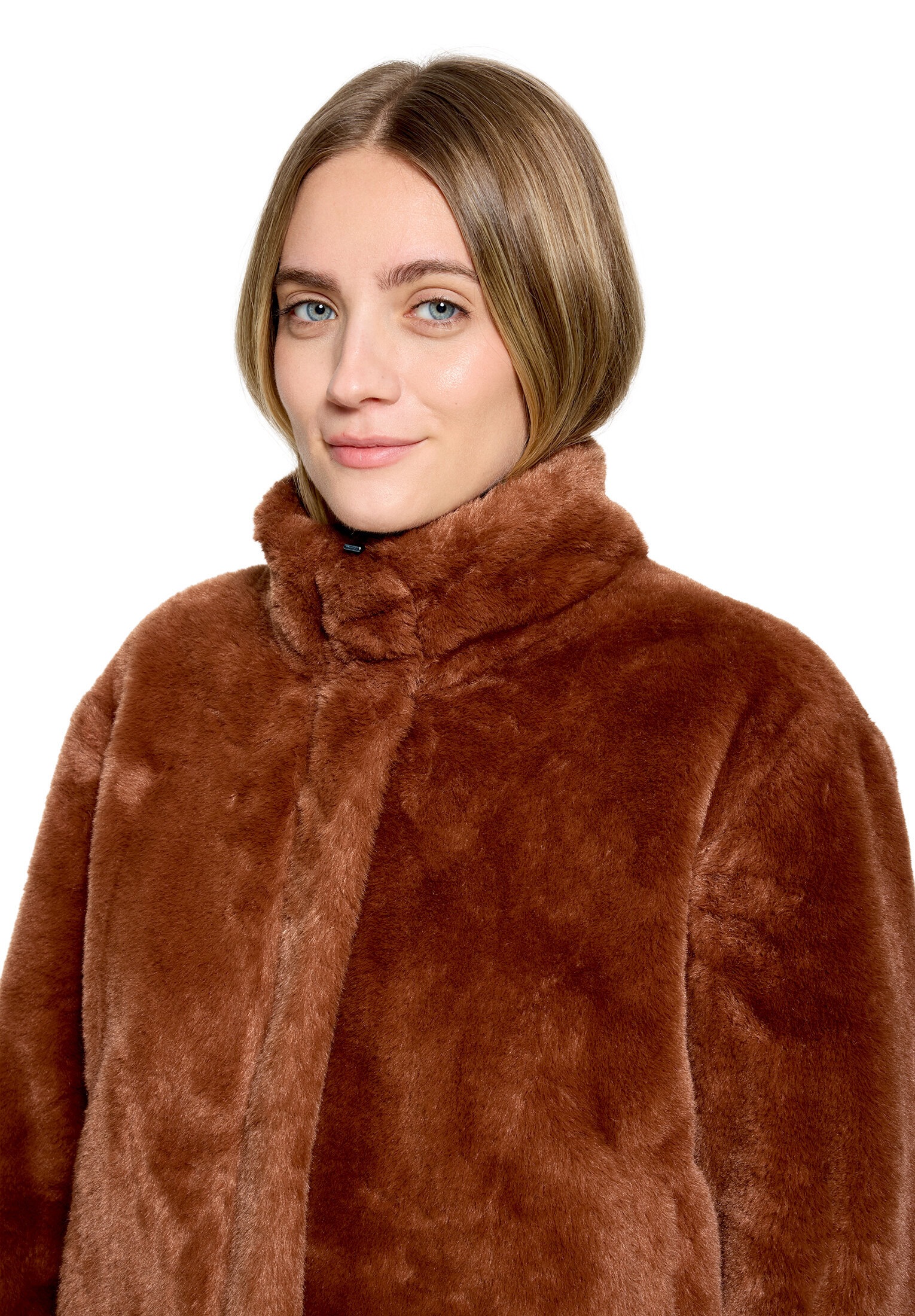 Betty&Co Fellimitatjacke »Damen mit Taschen«