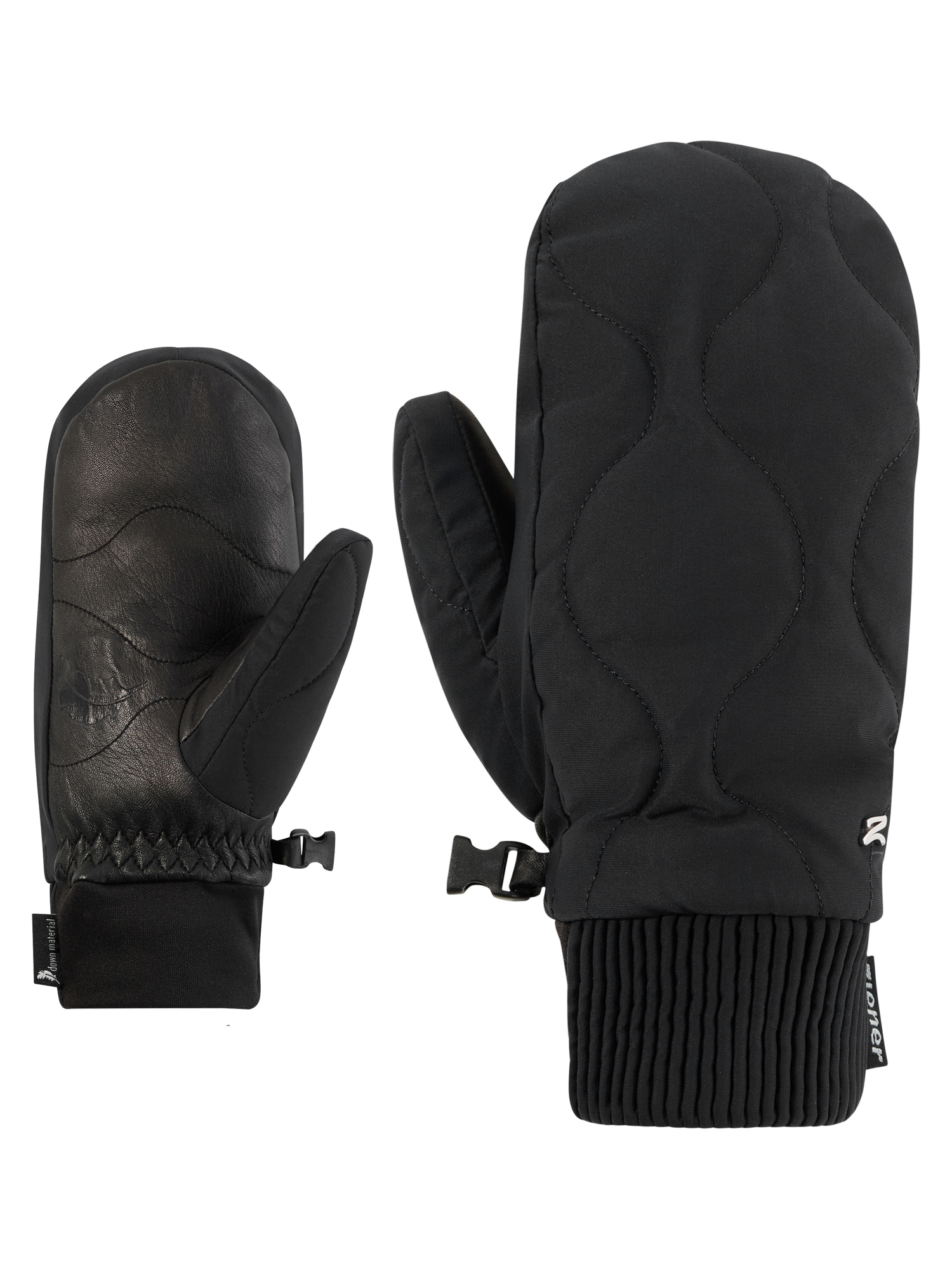 Ziener Fäustlinge "KYMARA-Z AQUASHIELD DAUNENFÜTTERUNG DAMEN" wasserdicht, winddicht, atmungsaktiv, extra warm, Lederinnenhand