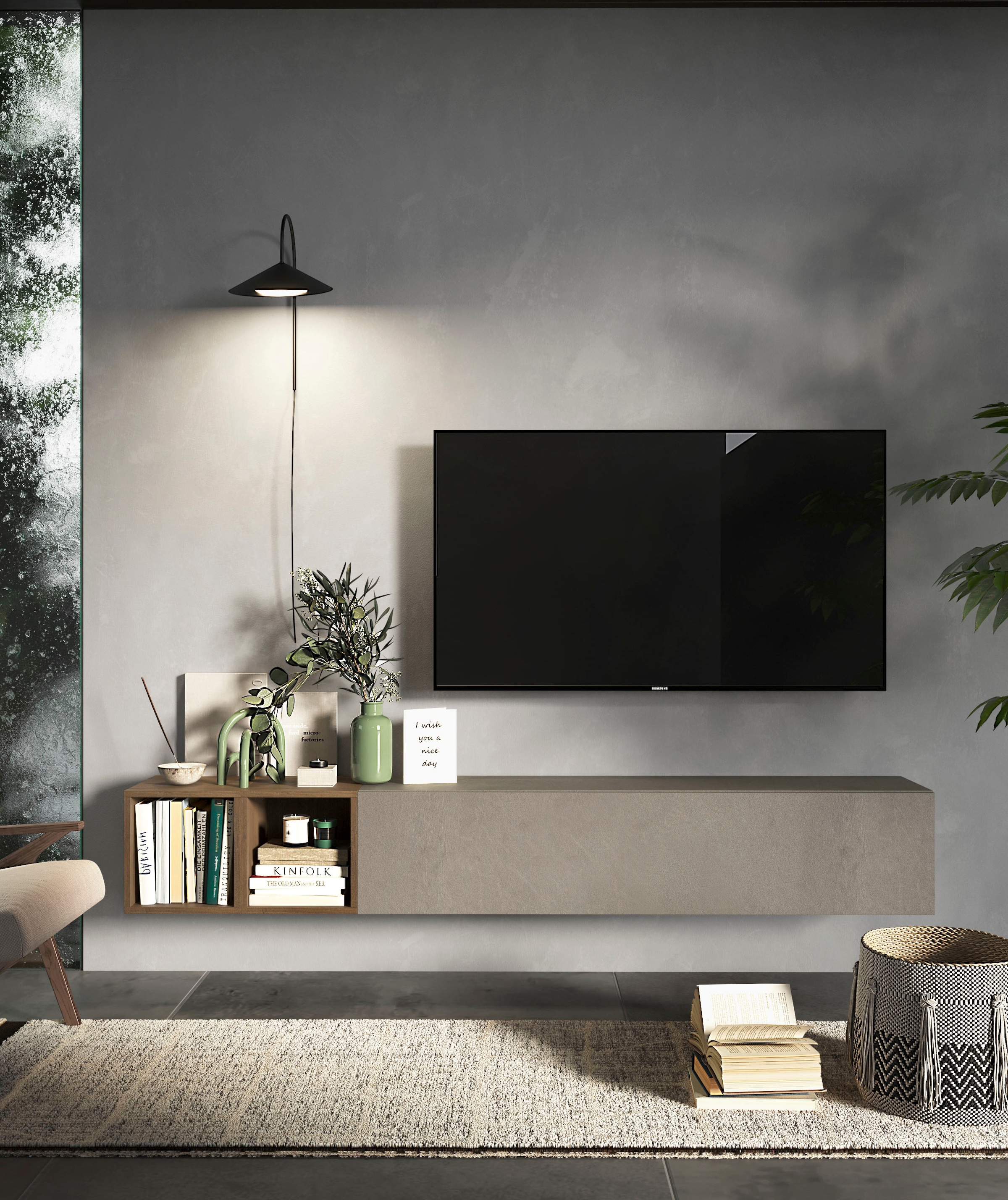 INOSIGN Wohnwand "INFINITY, 2tlg. Breite 194 cm, Höhe variabel, Wohnwand" S günstig online kaufen