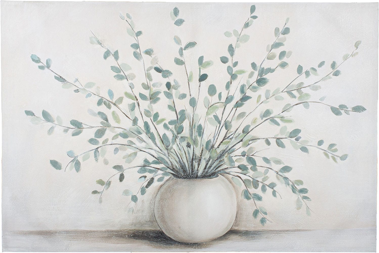 GILDE Metallbild "Bild rechteckig Vase mit Eukalyptus" 1 Stk. tlg.