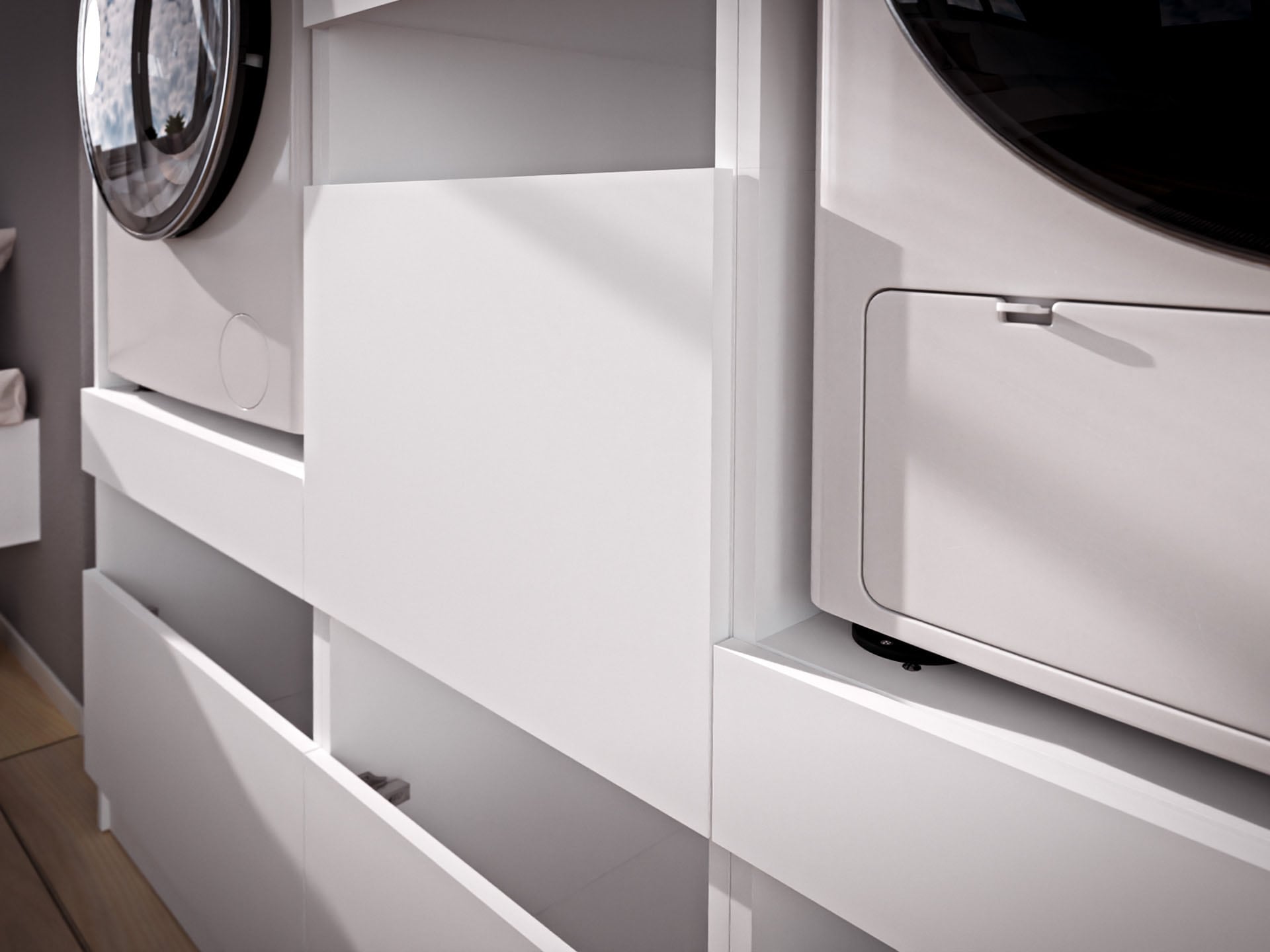 BASIC by Balculina Mehrzweckschrank-Set »Washhome B/T/H 168x68x200 cm« 3 Stk. tlg.