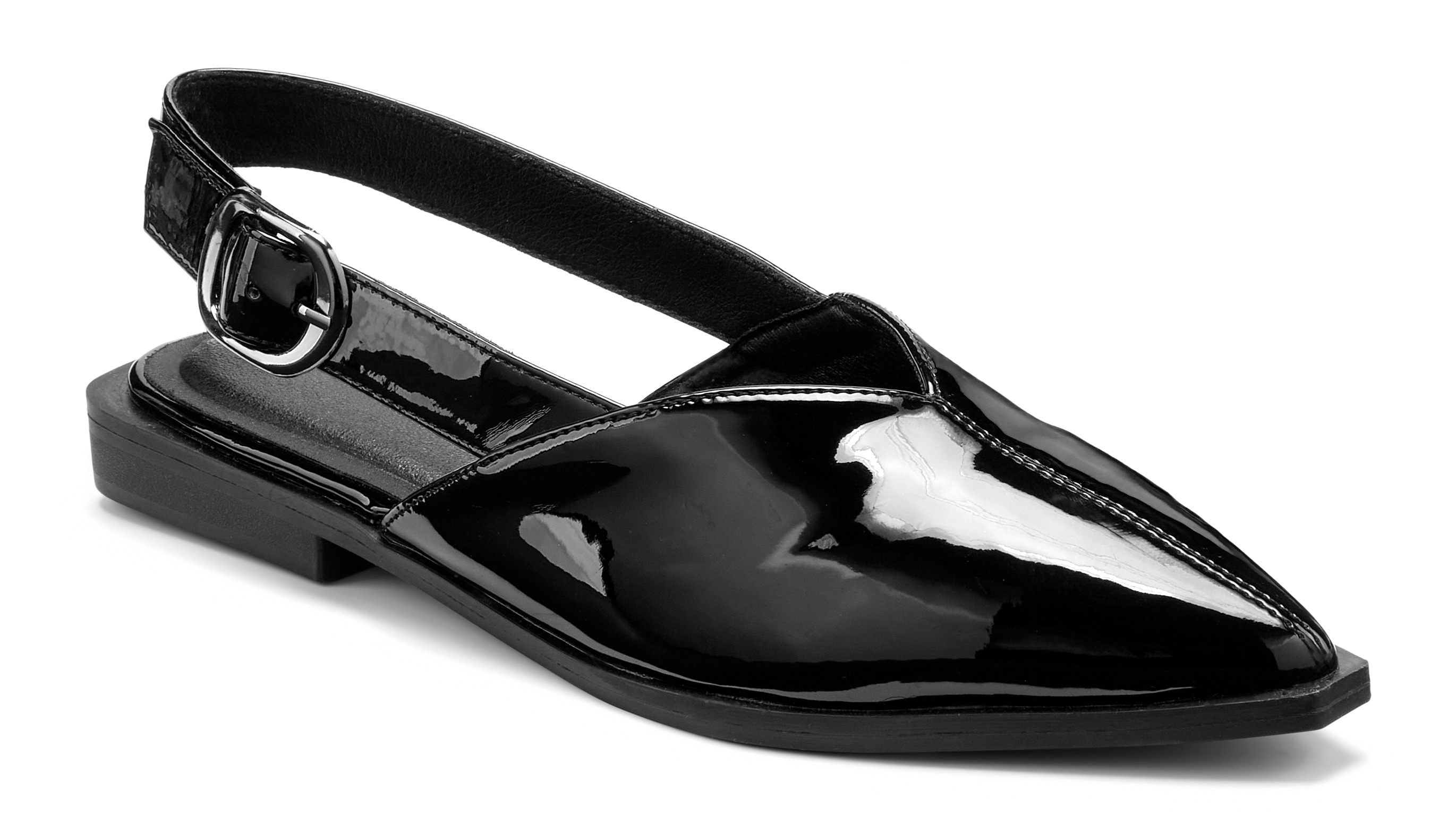 French Connection Ballerina "Riemchenballerina, Halbschuh, Sling-Ballerina, Sandale, Sommerschuhe" in modischer Lack-Optik