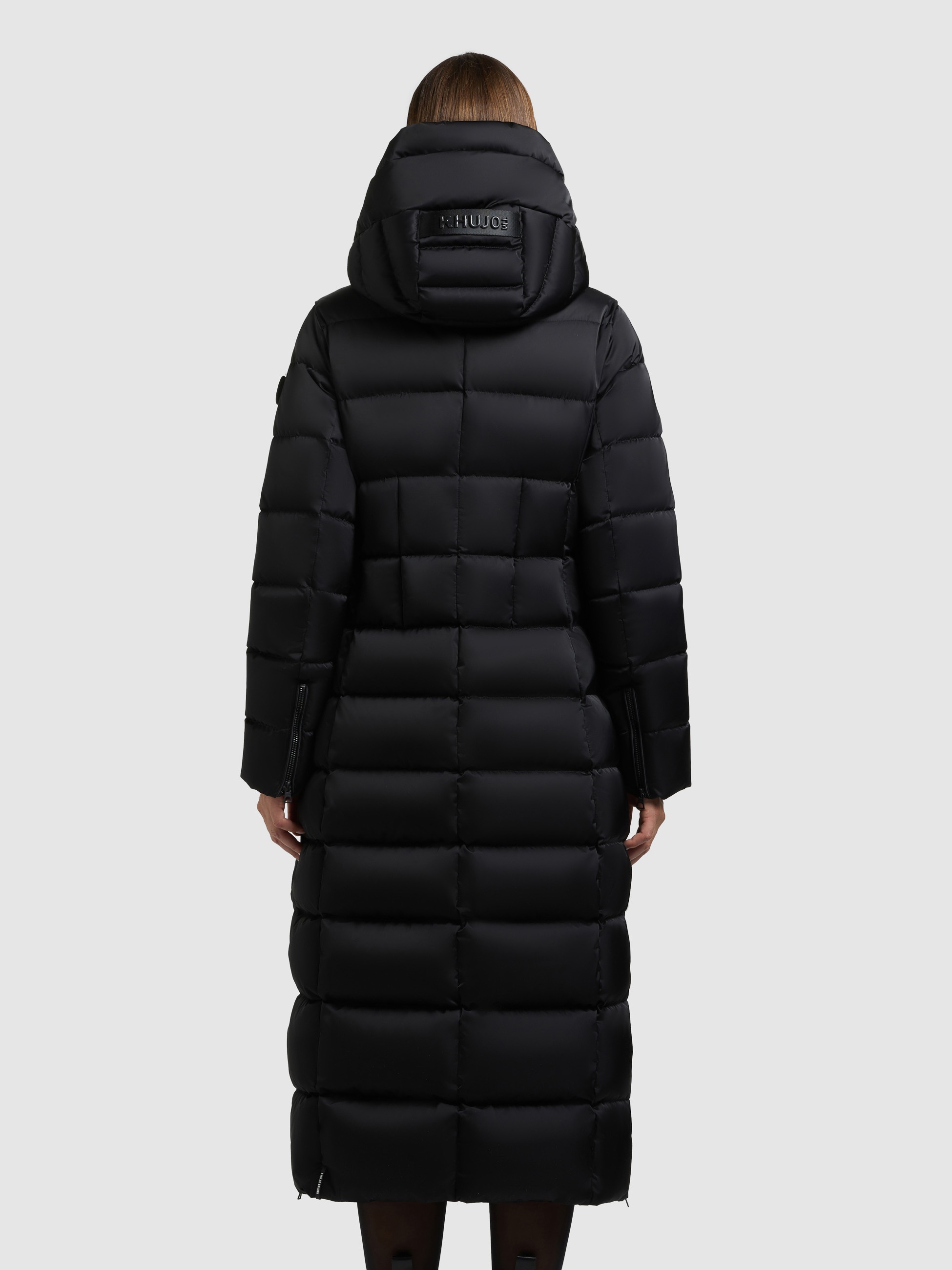 Steppmantel KHUJO "GINSA", Damen, Gr. M, schwarz, Twill, 100% Polyester, unifarben, eingesetzt gerader Abschluss mit Reißverschluss, Mäntel Steppmantel 3