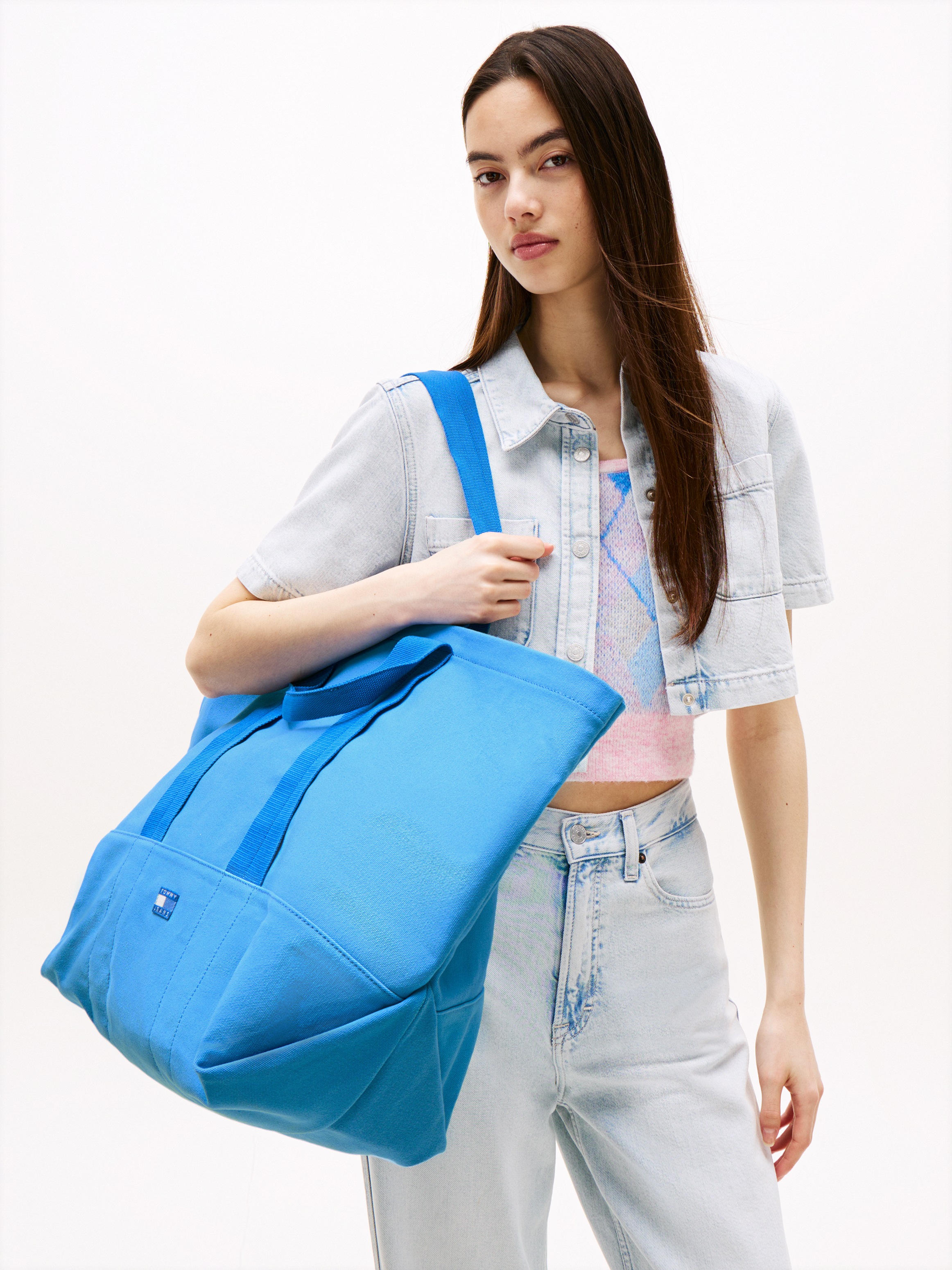 Tommy Jeans Tragetasche "TJW TOTE EDITION CANVAS", Damen Henkeltasche, Shop günstig online kaufen