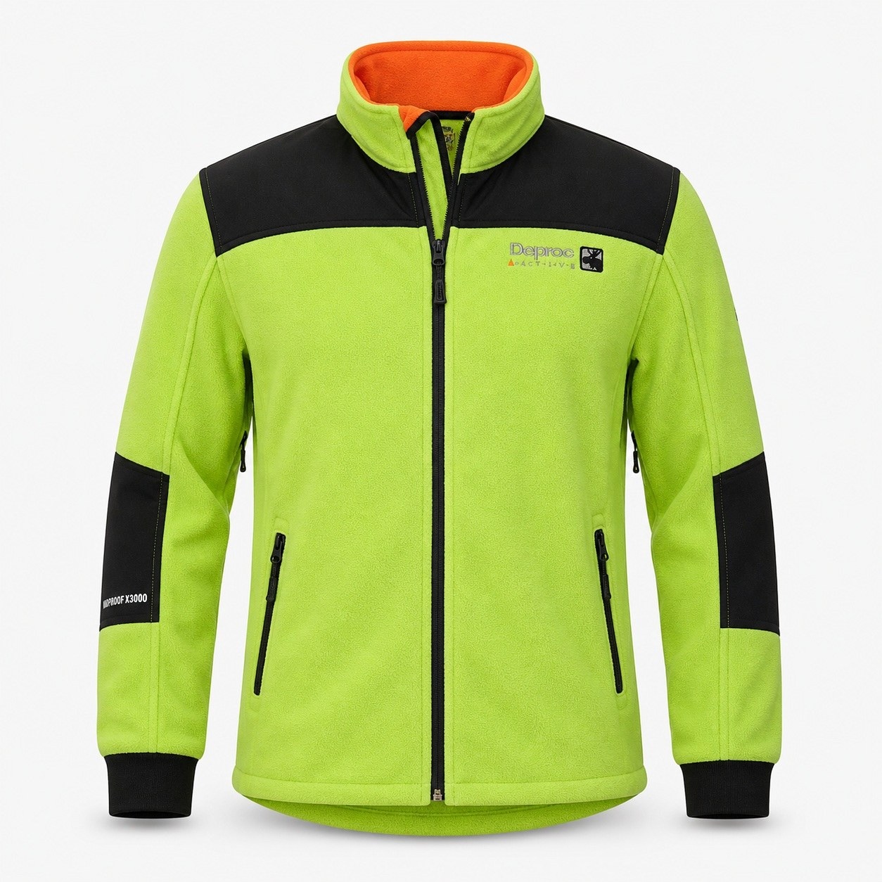 DEPROC Active Fleecejacke »Funktionsjacke Canada« mit Kapuze D3-Tex-Membran, Schulter- und Ellenbogenverstärkung, Unterarmbelüftung