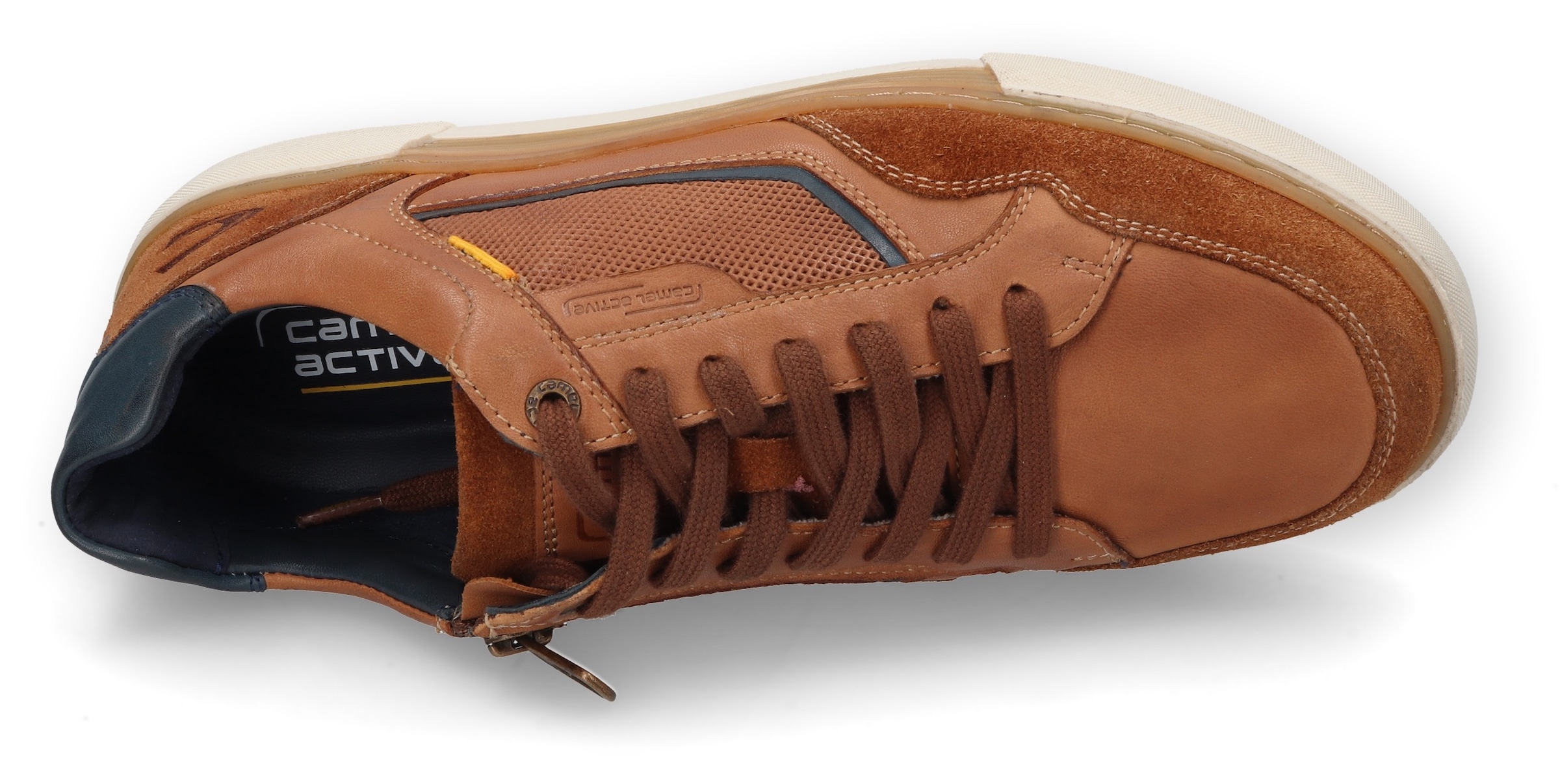 camel active Sneaker, Retro Sneaker, Schnürschuh, Halbschuh mit Lederinnensohle