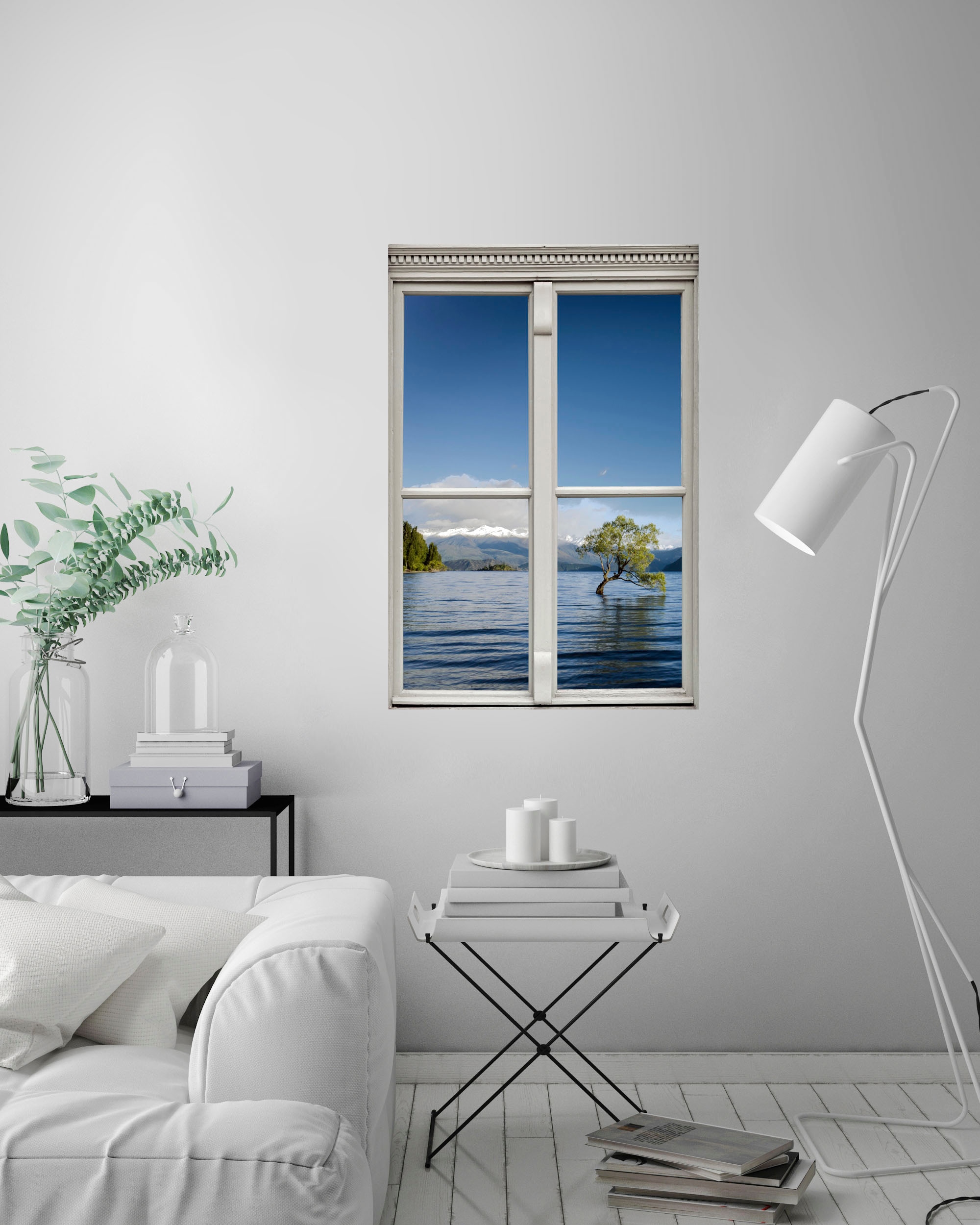 queence Wandsticker »See«, Wandsticker, Wandbild, selbstklebend, 3D, Fenster