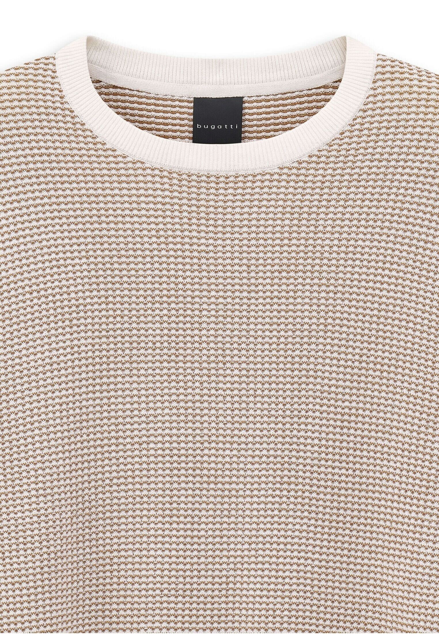 bugatti Rundhalspullover "Regular Fit" aus reiner Baumwolle günstig online kaufen