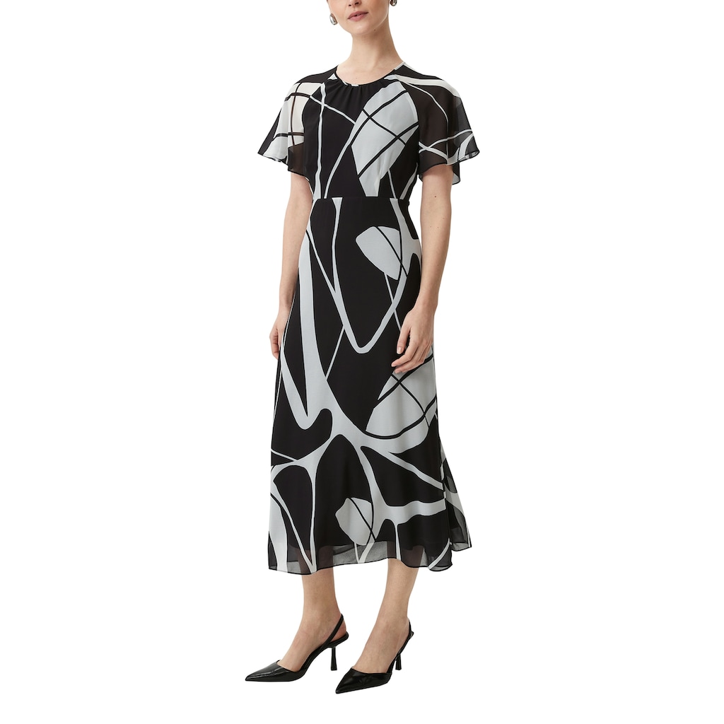 Comma Chiffonkleid, mit Allover-Druck