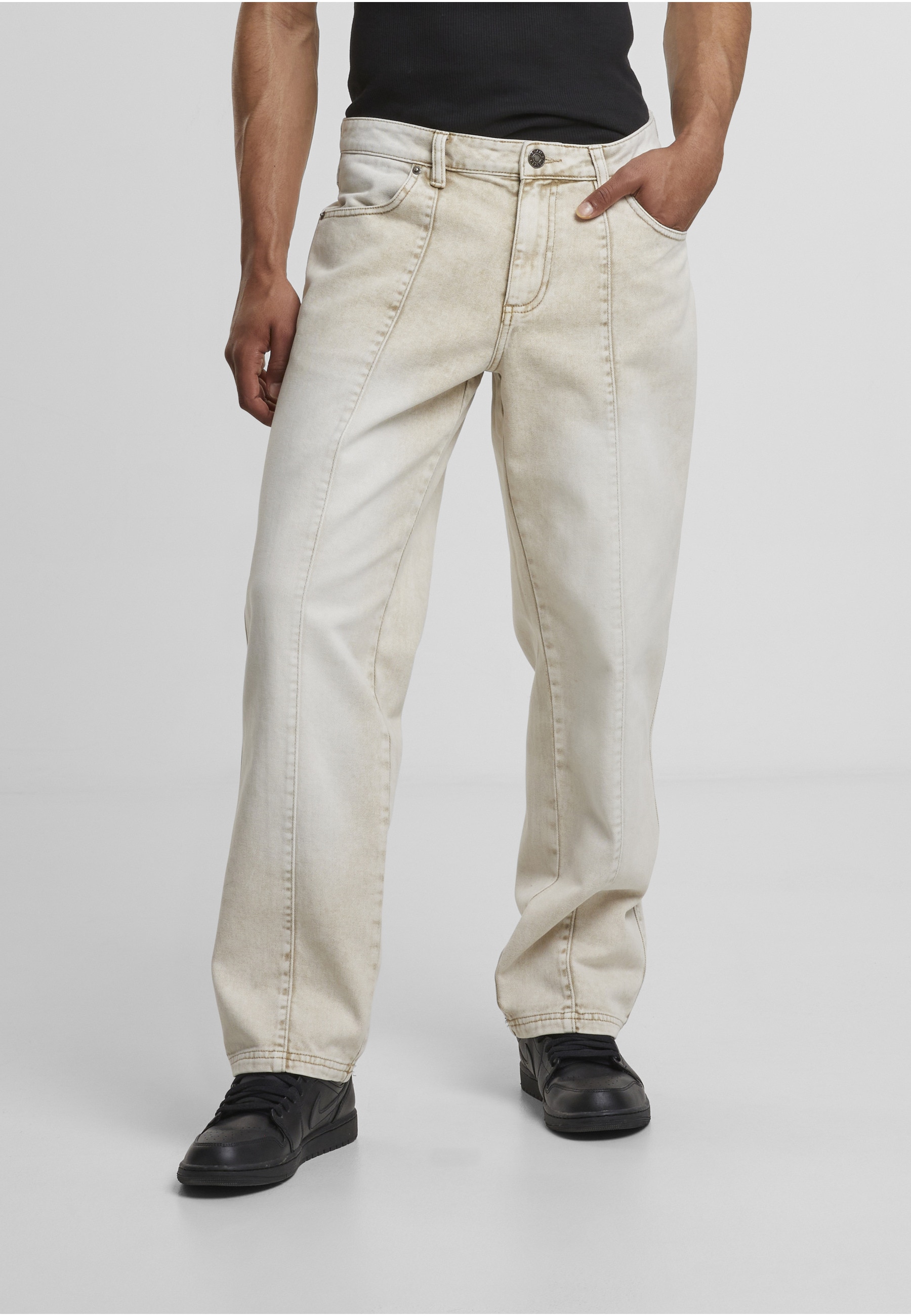 URBAN CLASSICS Bequeme Jeans »Urban Classics Wide Leg Denim With Dividing Seams«