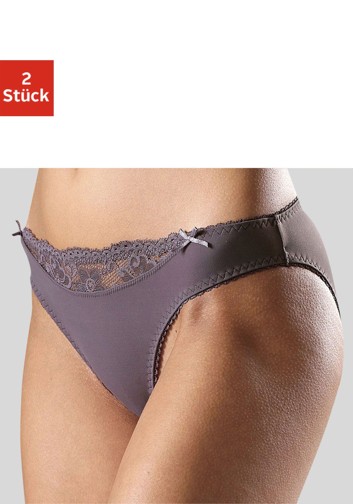 Nuance by Lascana Slip "mit Spitzeneinsatz vorne" Packung, als Dessous-Set kombinierbar, Dessous