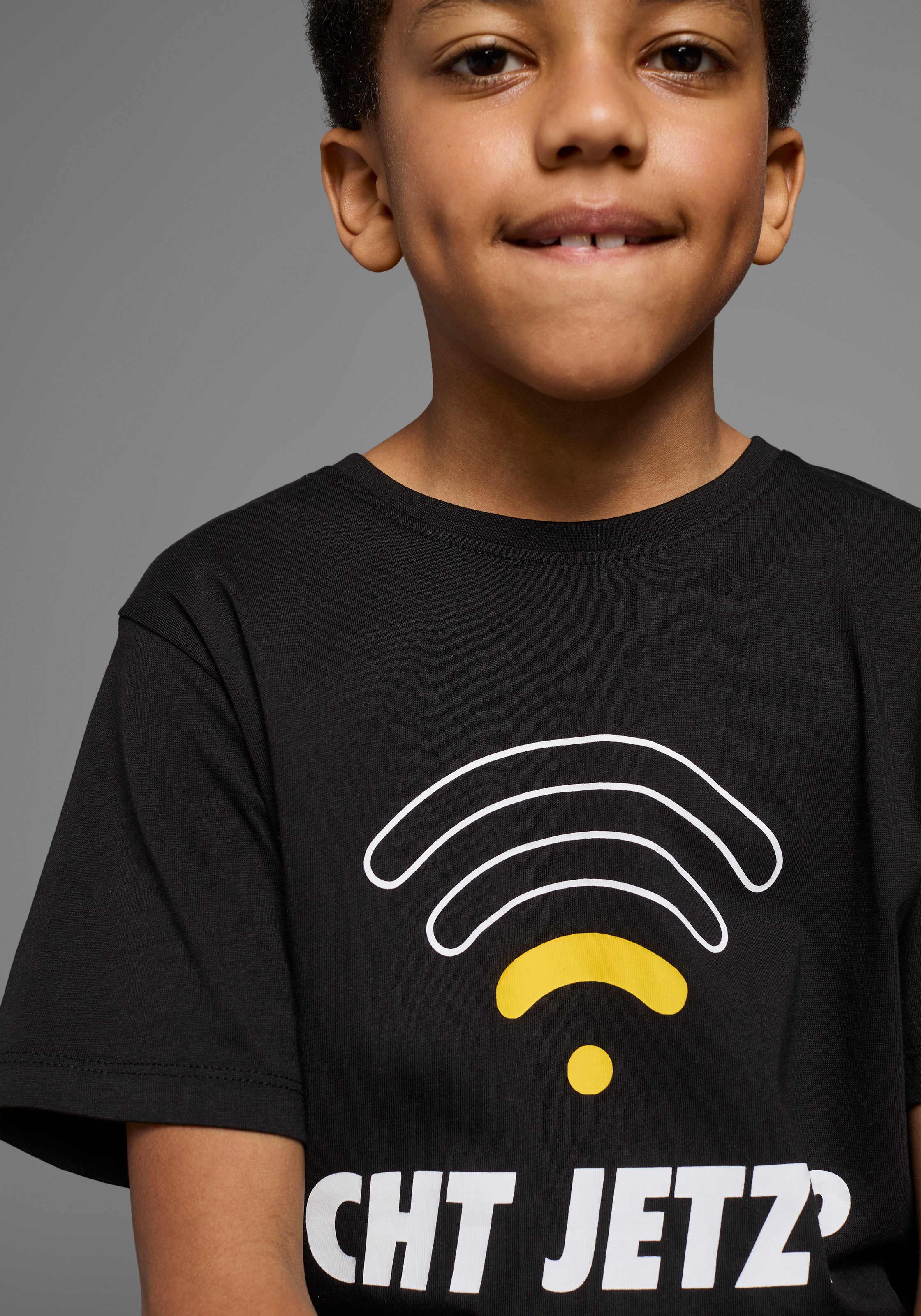 Thumbnail - KIDSWORLD T-Shirt "ECHT JETZT?" Kurzarm, Basic-Passform, bedruckt, Rundhalsausschnitt