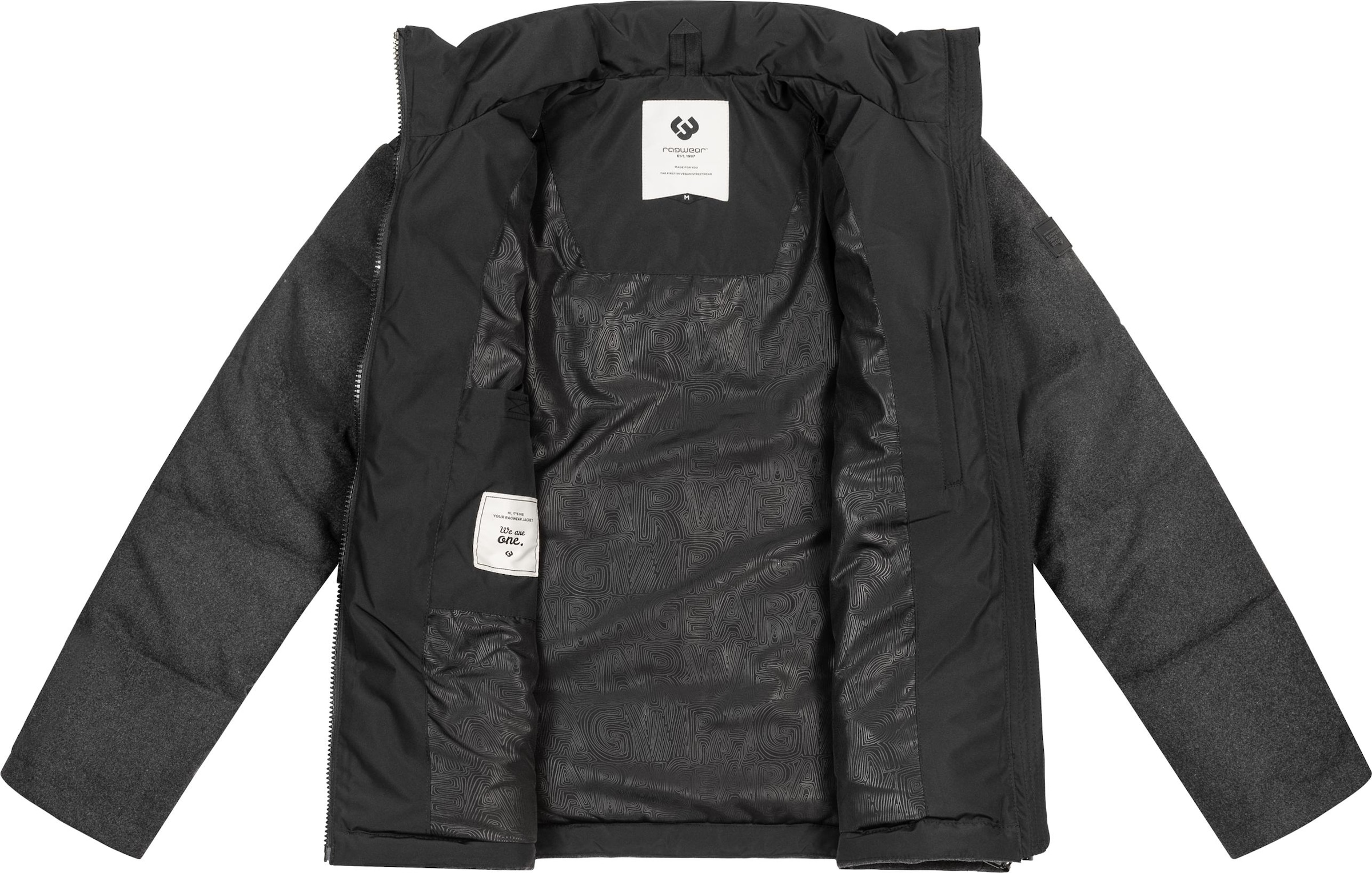 Ragwear Steppjacke »Waldess«, ohne Kapuze, Gesteppte Herren Outdoorjacke in Woll-Optik