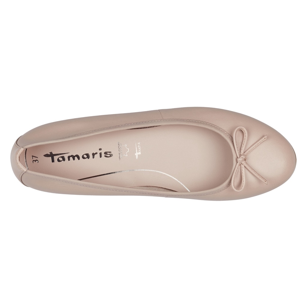 Tamaris Ballerina, Flats, Slipper, Businessschuh mit dekorativer Schleife