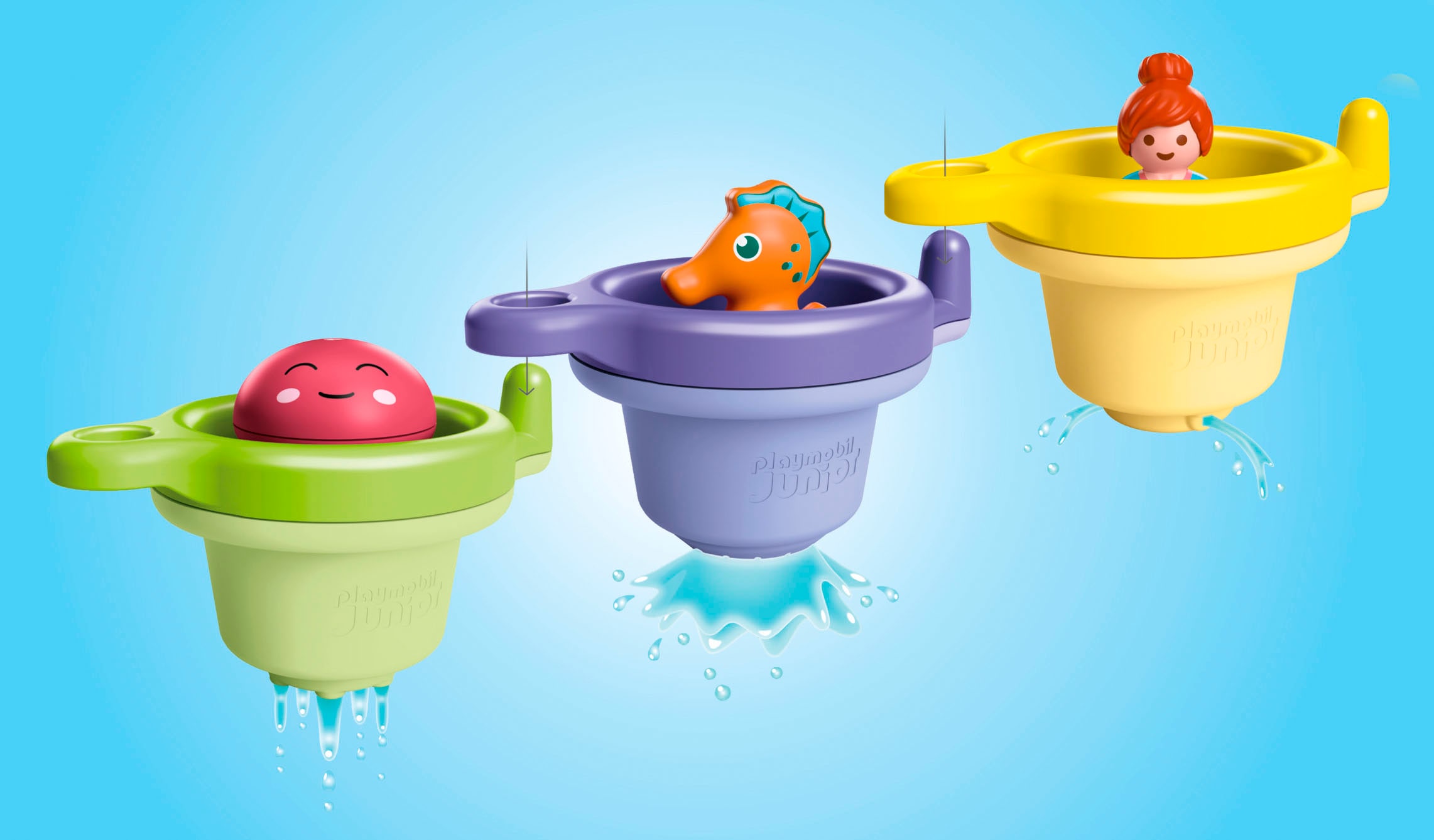 Playmobil® Konstruktions-Spielset »Schwimmbecher mit Wasserspaß (71776), Junior Aqua«, (6 St.), Badespielzeug; Made in Europe