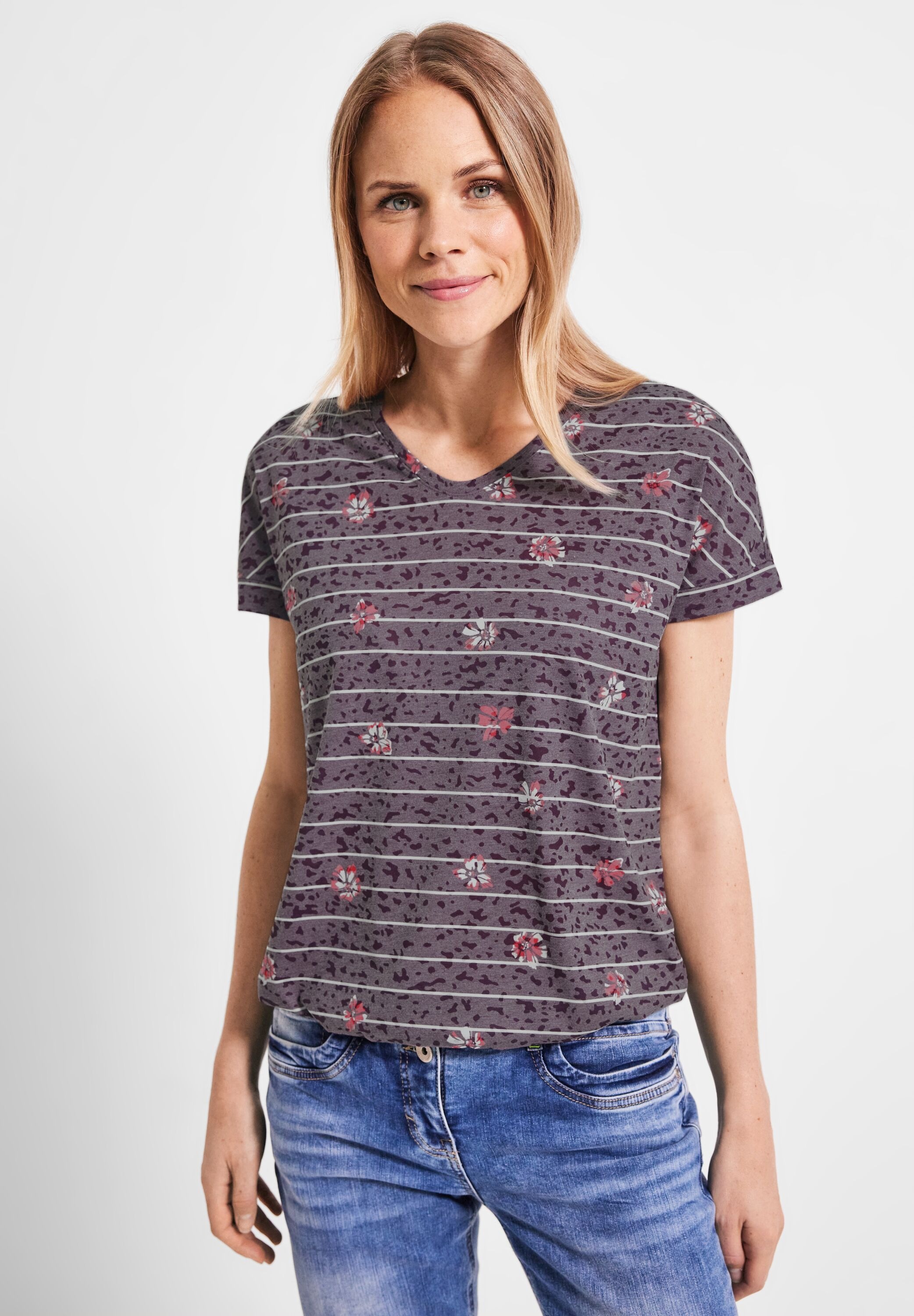 Cecil T-Shirt mit Elastiksaum