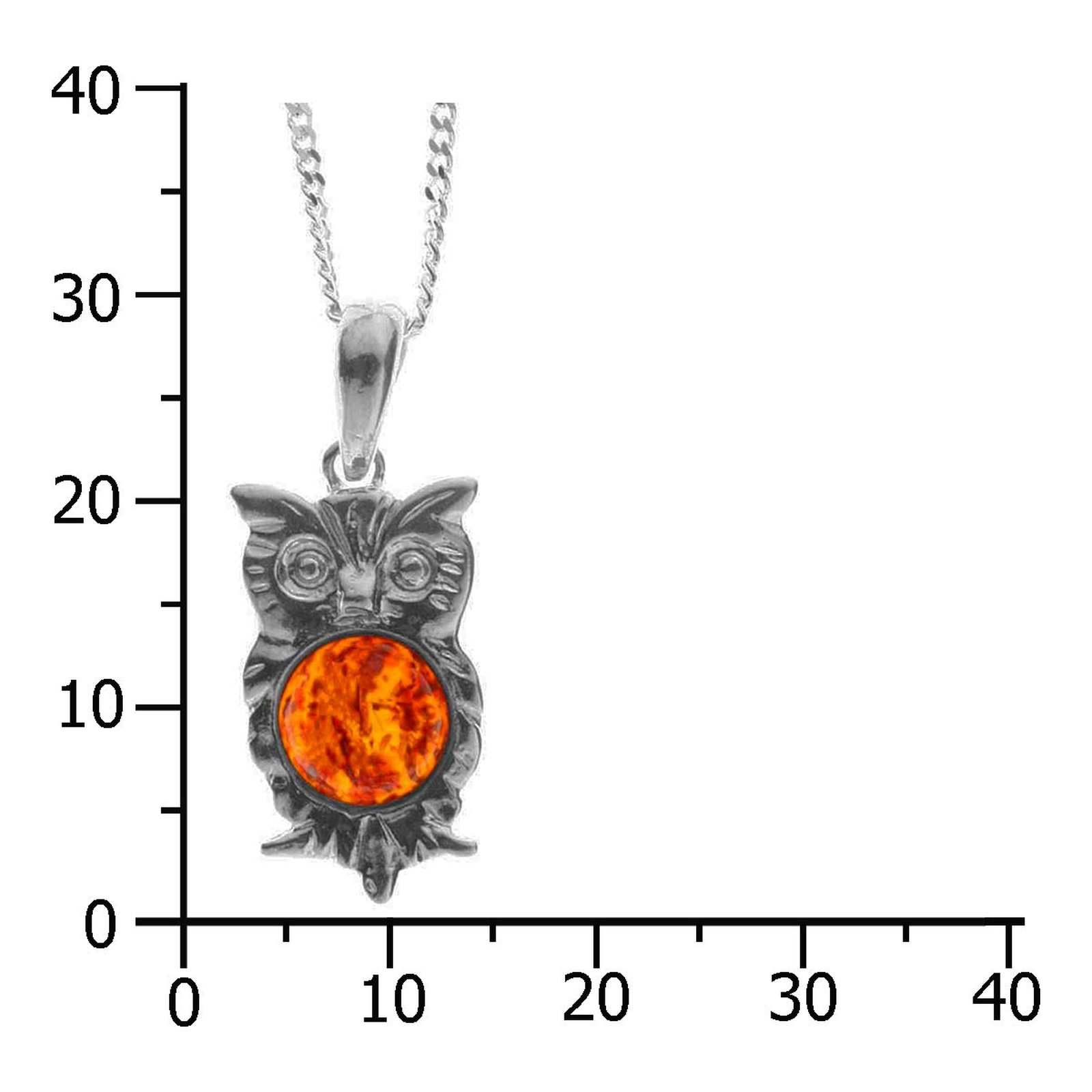OSTSEE-SCHMUCK Kette mit Anhänger »Ostsee-Schmuck Kette mit Anhänger Uhu Kette mit Anhänger Uhu«, (2 tlg.)