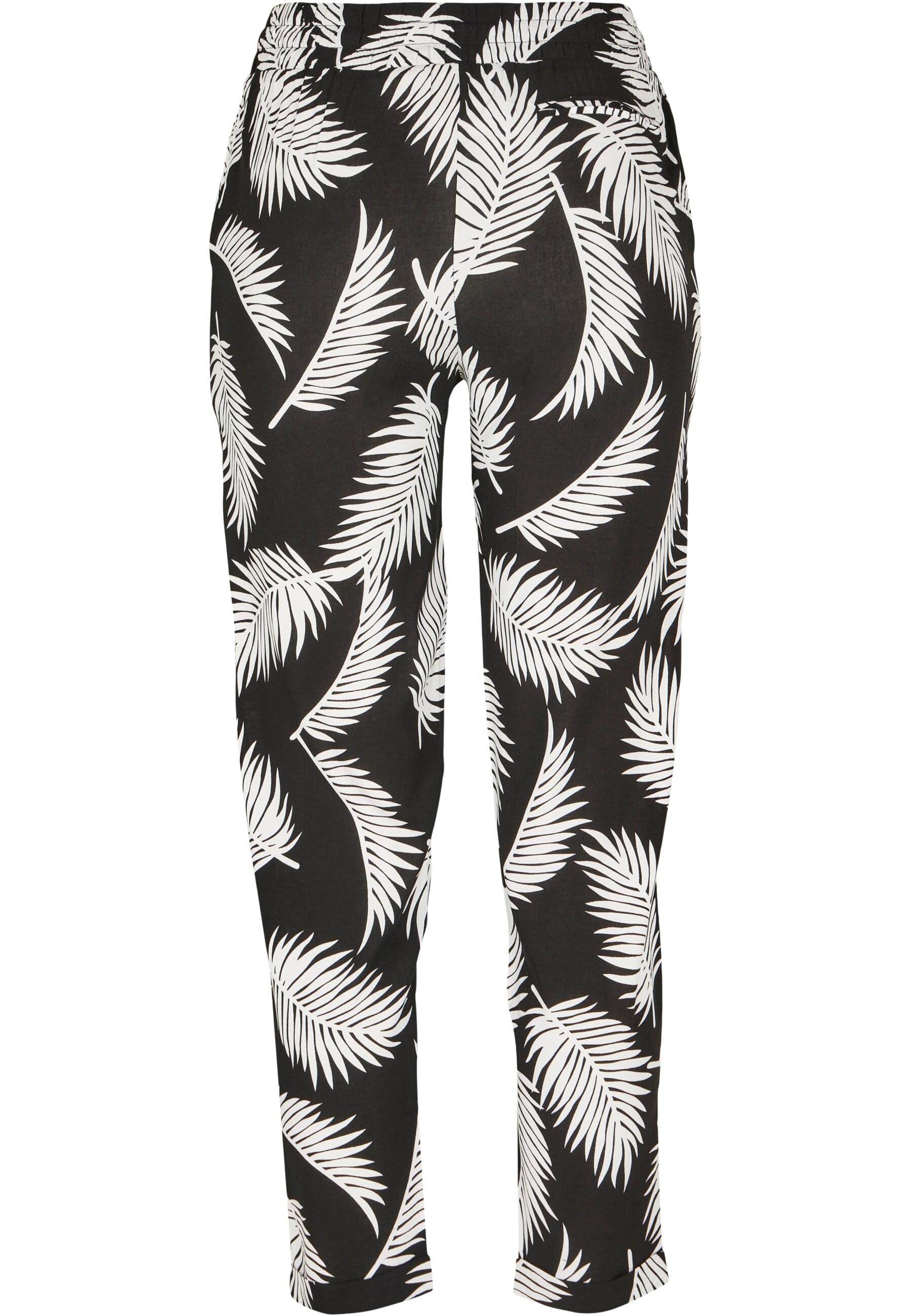 URBAN CLASSICS Stoffhose »Urban Classics Damen Ladies Elastic Waist AOP Pants«, (1 tlg.)
