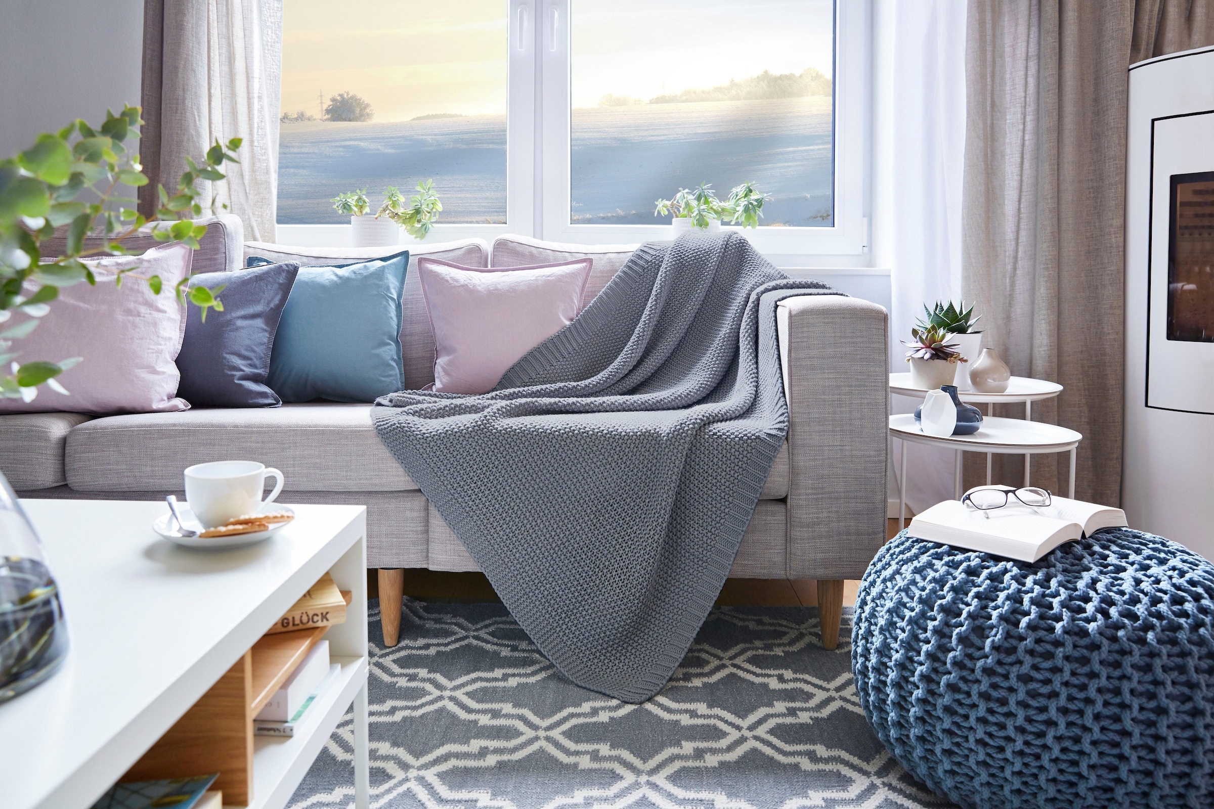 Primera Wohndecke »Strick« mit einer hochwertigen Randverarbeitung, Kuscheldecke