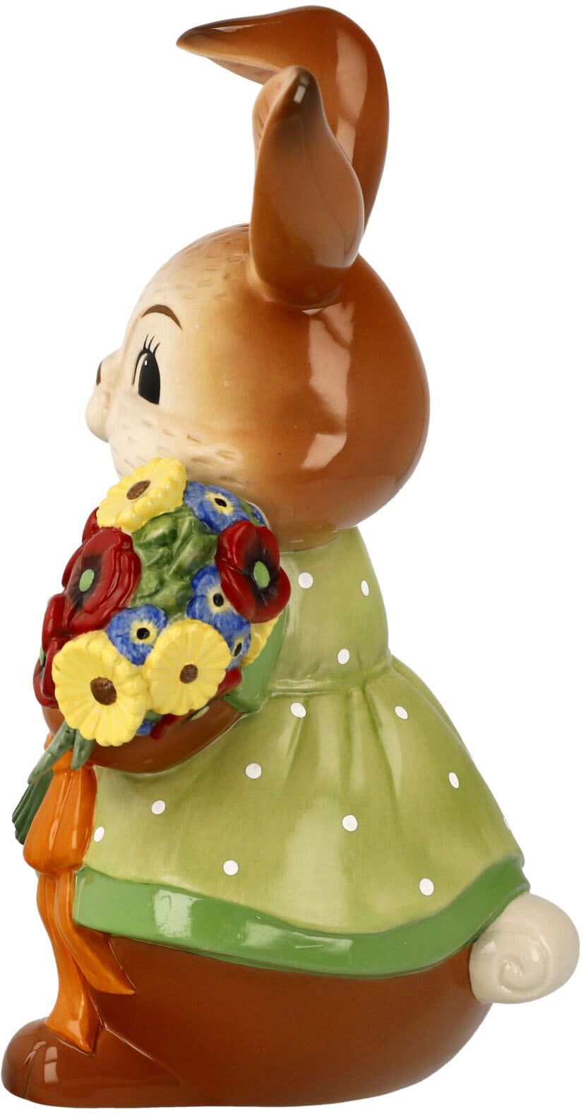 Goebel Osterhase »Ein Blumengruß«, Sammelfigur, Hasenmädchen mit Korb und Blumenstrauß