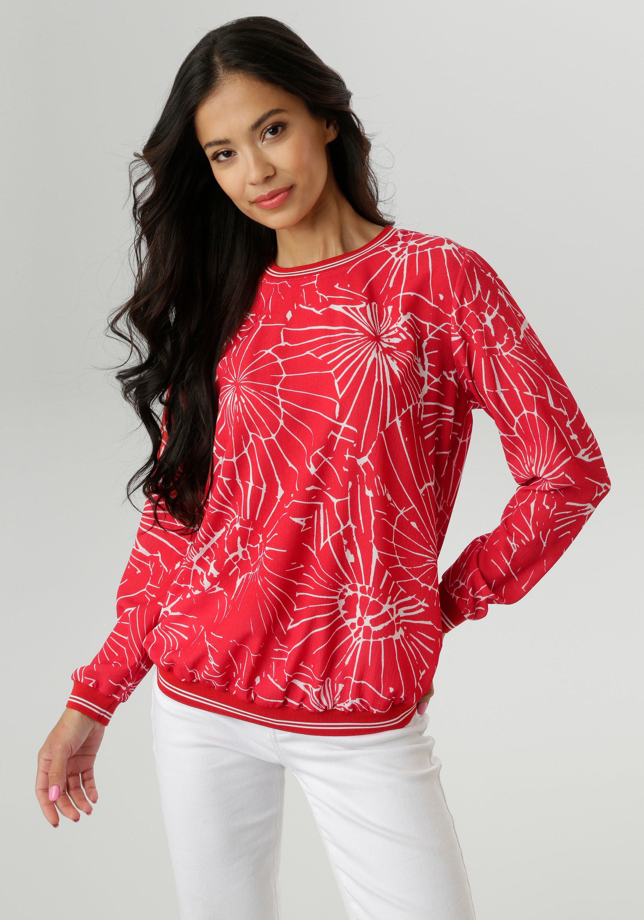 Aniston SELECTED Shirtbluse mit sportiven Bündchen günstig online kaufen