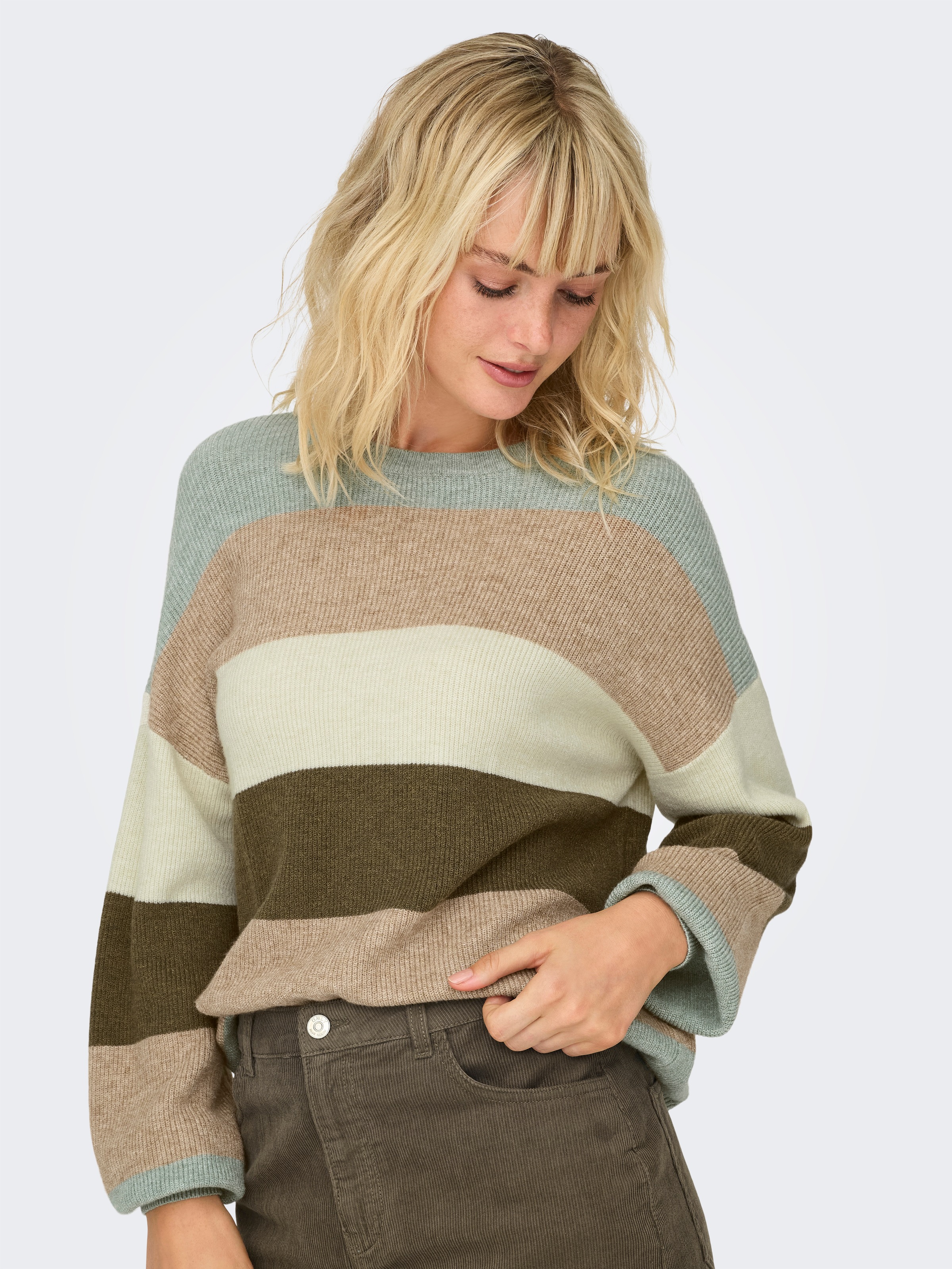 Only Onlatia L/S Stripe Pullover Knt Noos 5