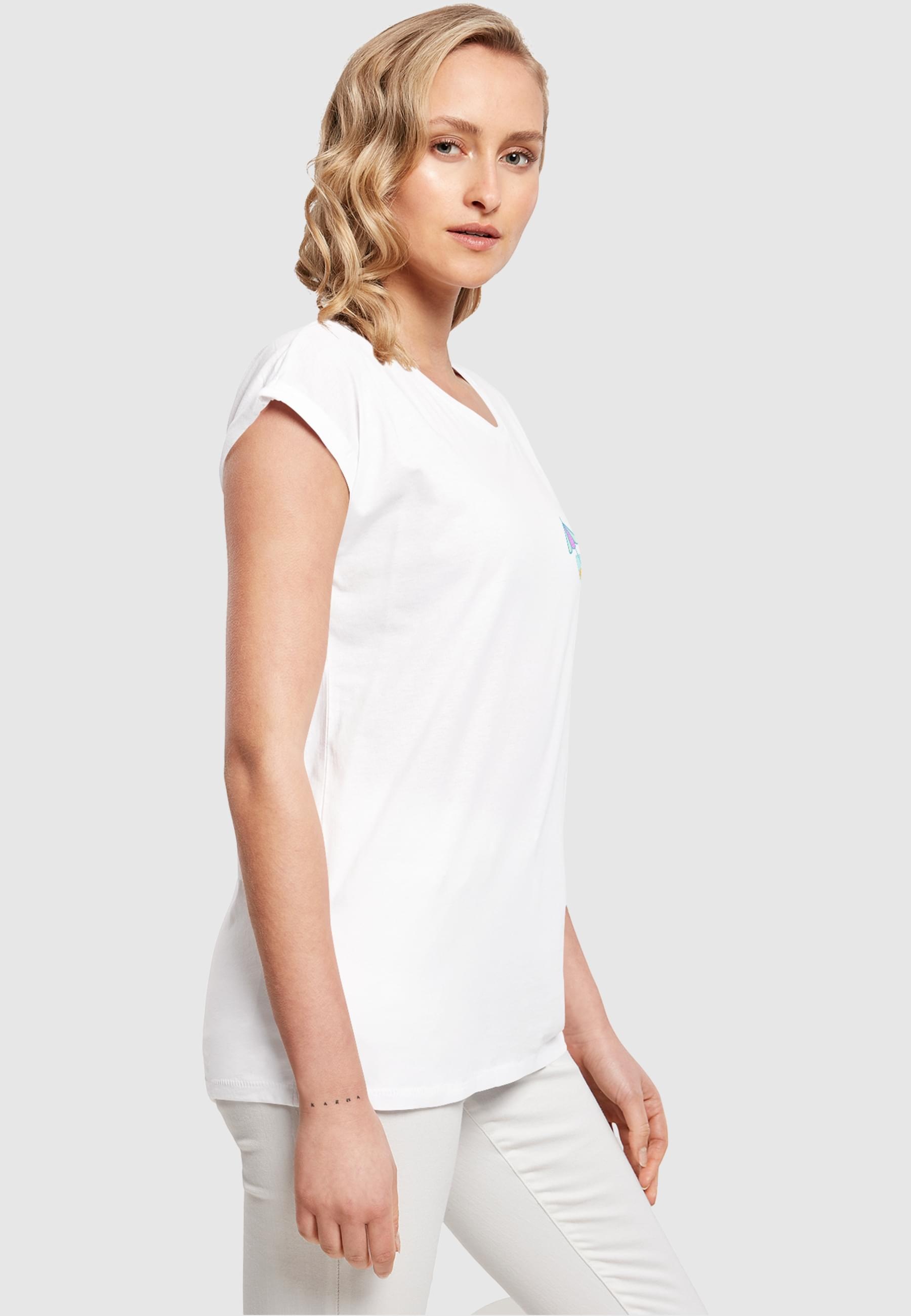 Merchcode T-Shirt »Merchcode Damen Ladies Pina Colada Extended Shoulder Tee«, (1 tlg.)