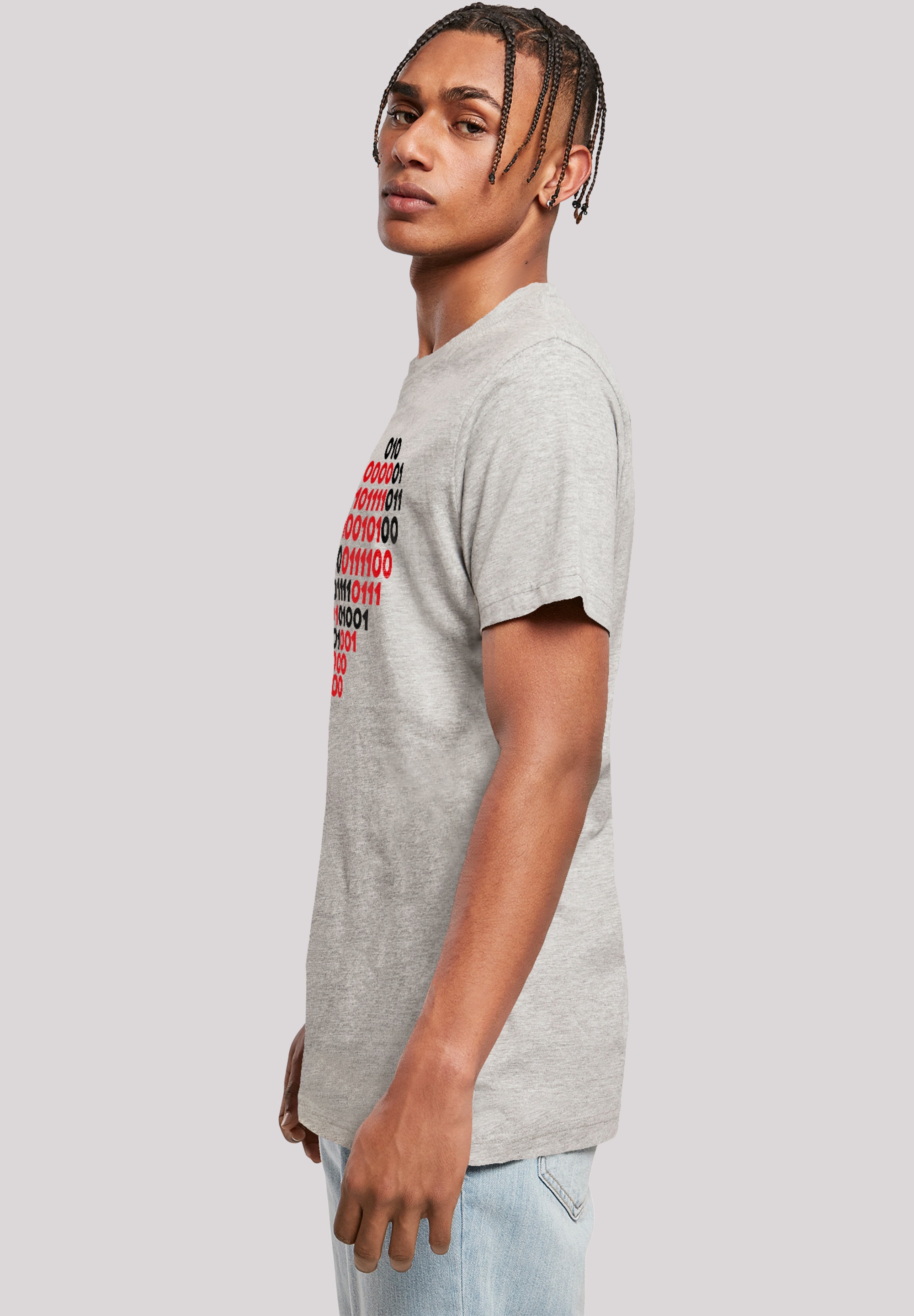 F4NT4STIC T-Shirt »I love you 01001001 Binary Code Herz Valentinstag«, Premium Qualität