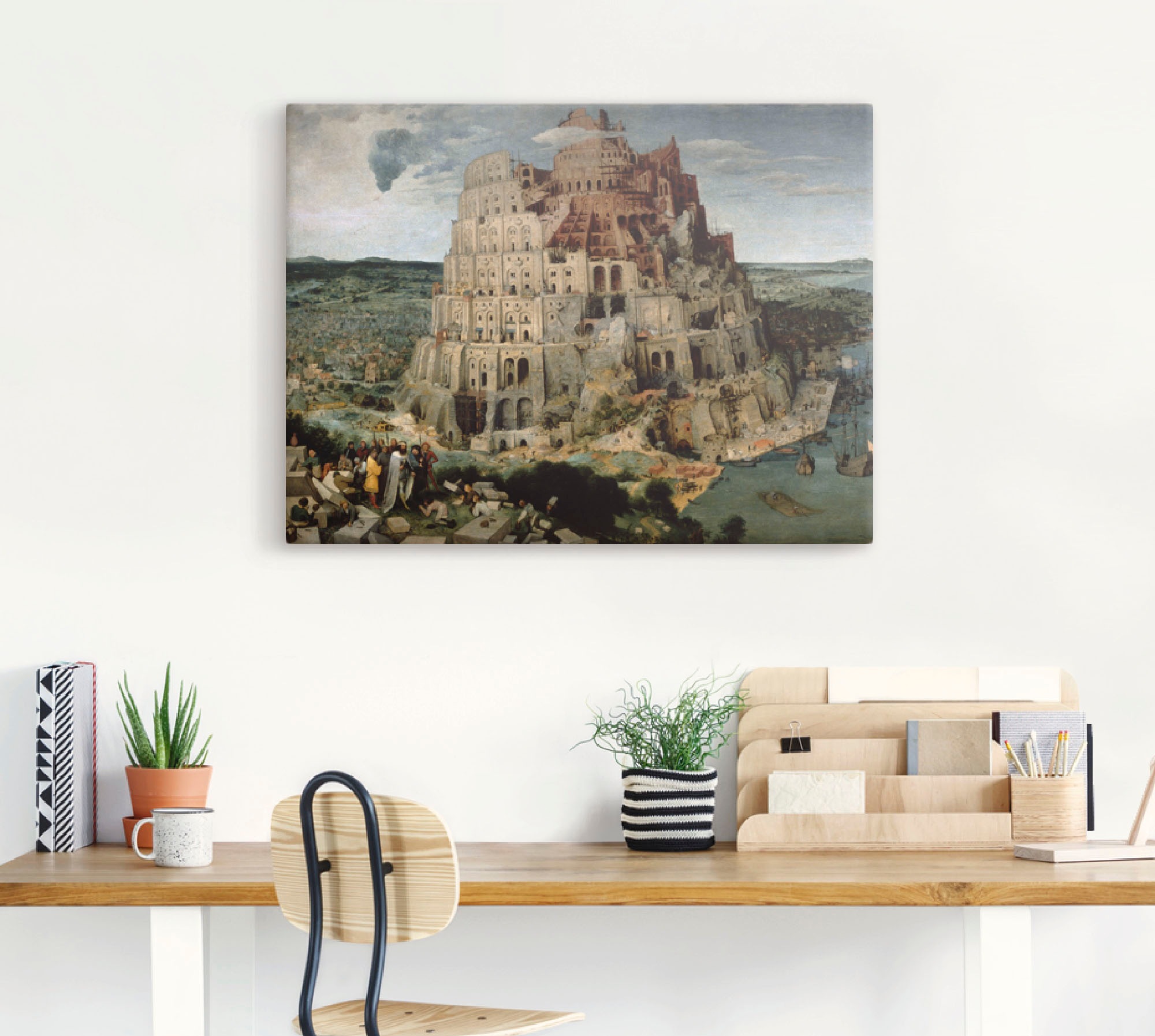 Artland Wandbild »Der Turmbau von Babel. 1563«, Gebäude, (1 St.), als Leinwandbild, Poster in verschied. Größen