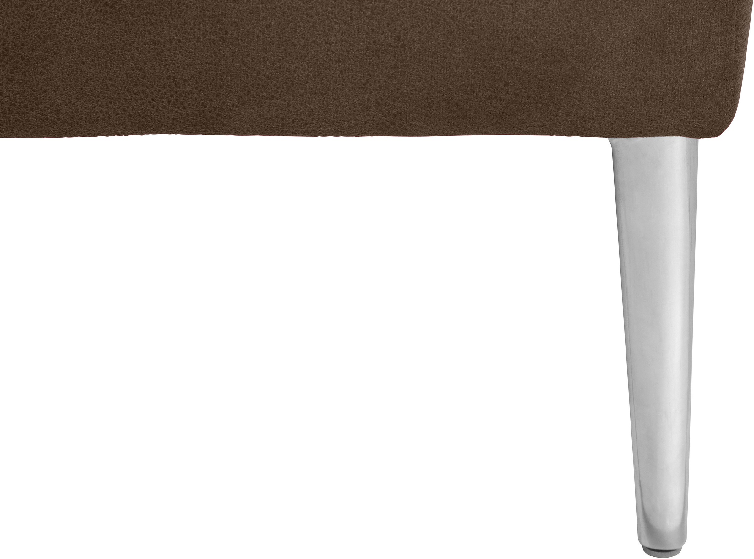 W.SCHILLIG Ecksofa »enjoy&MORE, Designsofa, bequem, zeitlos und elegant, L-Form«, mit Sitztiefenverstellung, Füße Chrom glänzend, Breite 340 cm