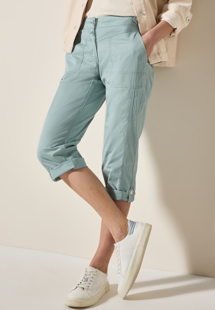 Cecil Caprihose »Style New York«, Sommerhose mit Knopfdetails am Bund