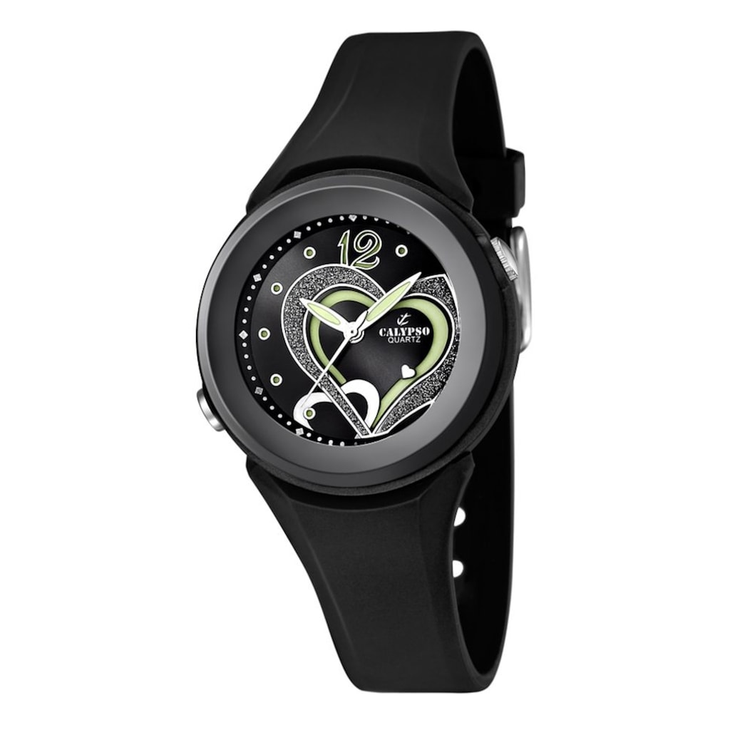 CALYPSO WATCHES Quarzuhr »K5576/6«, Armbanduhr, Damenuhr, mit Herzmotiv