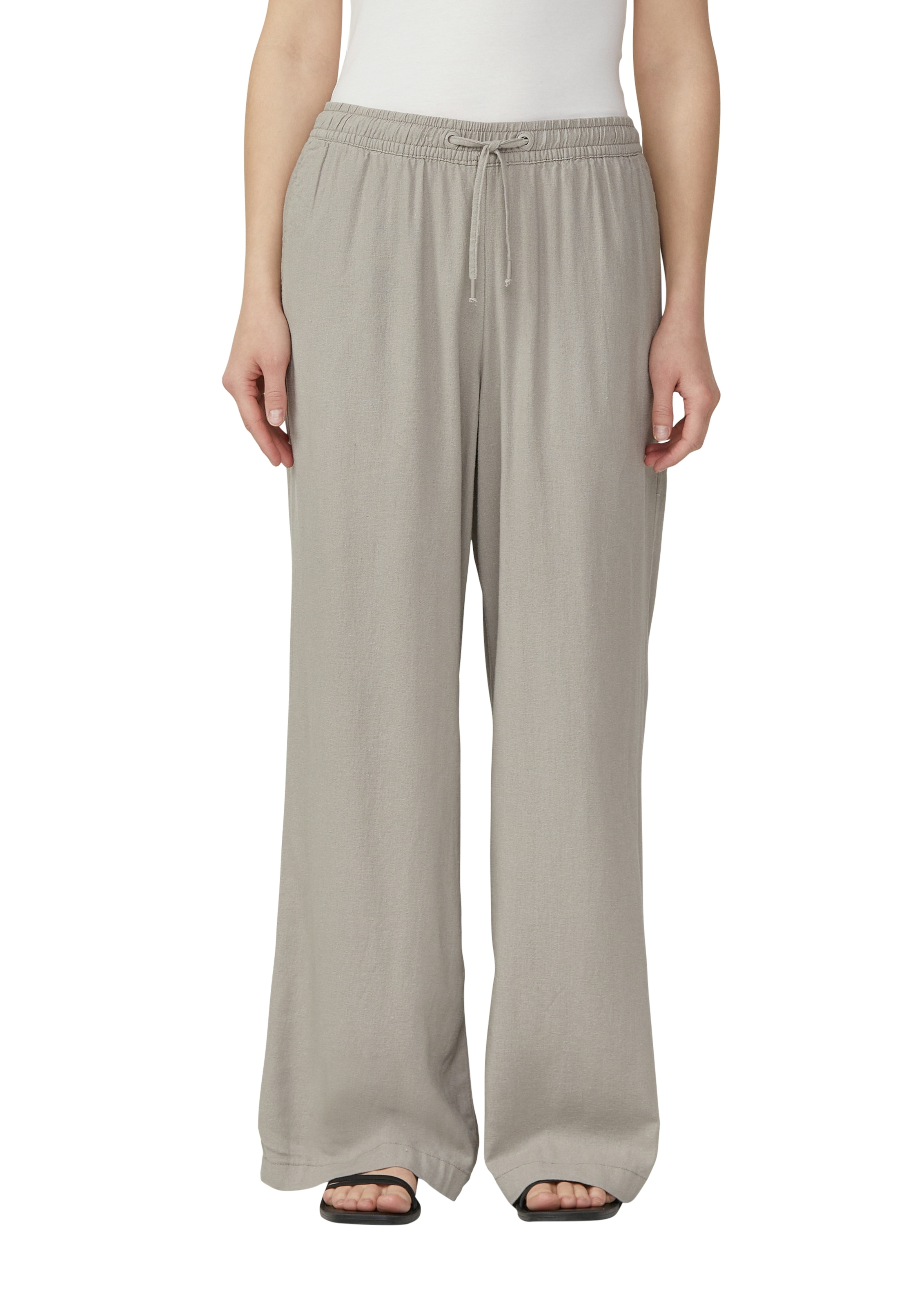 QS Leinenhose, Sommerhose mit elastischem Bund und Tunnelzug günstig online kaufen